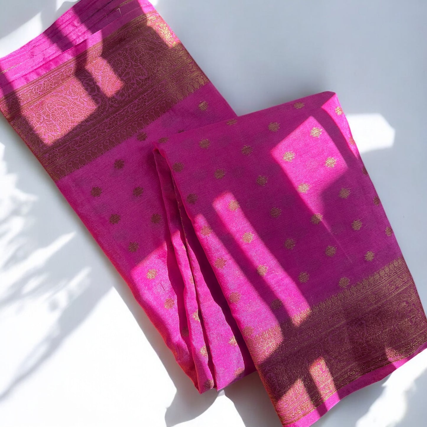 Light pink netra crepe saree