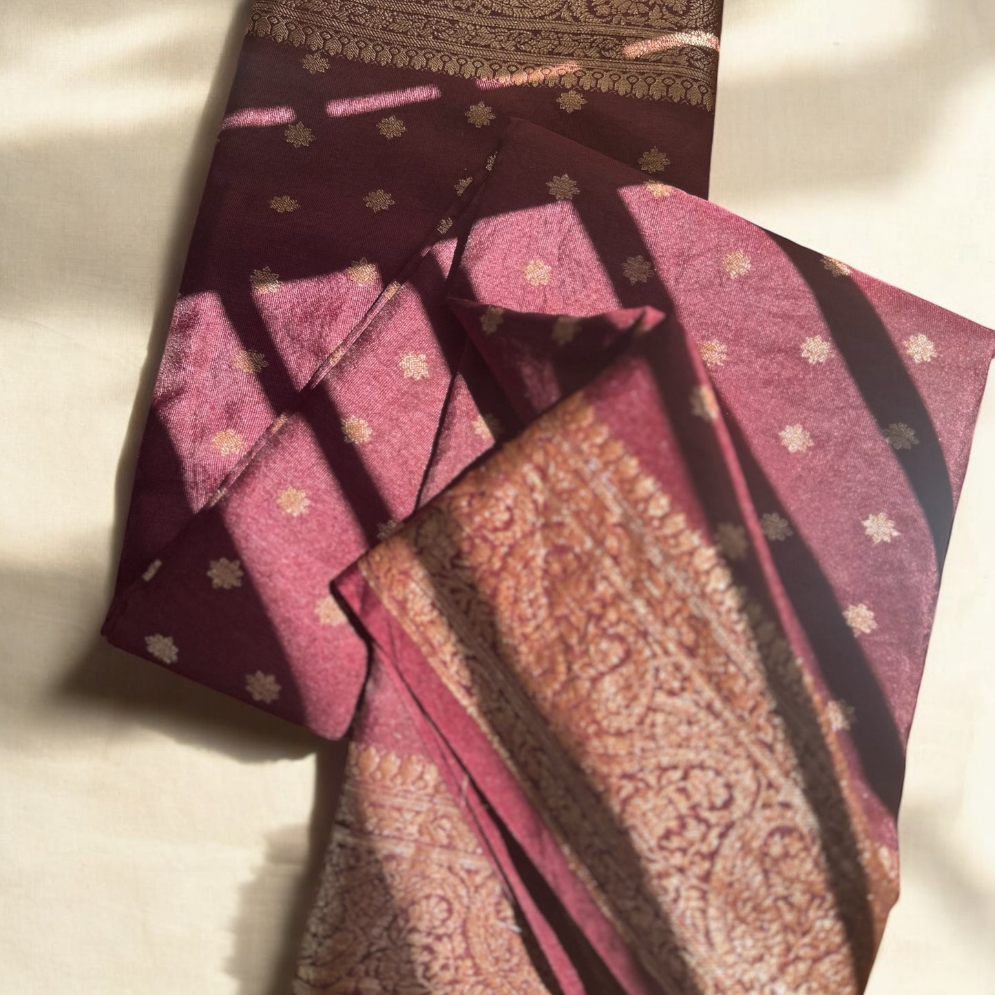 Coffee Brown netra crepe saree