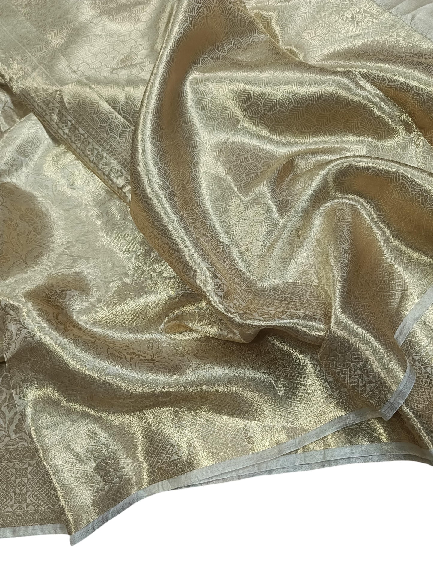 tissue brocade saree