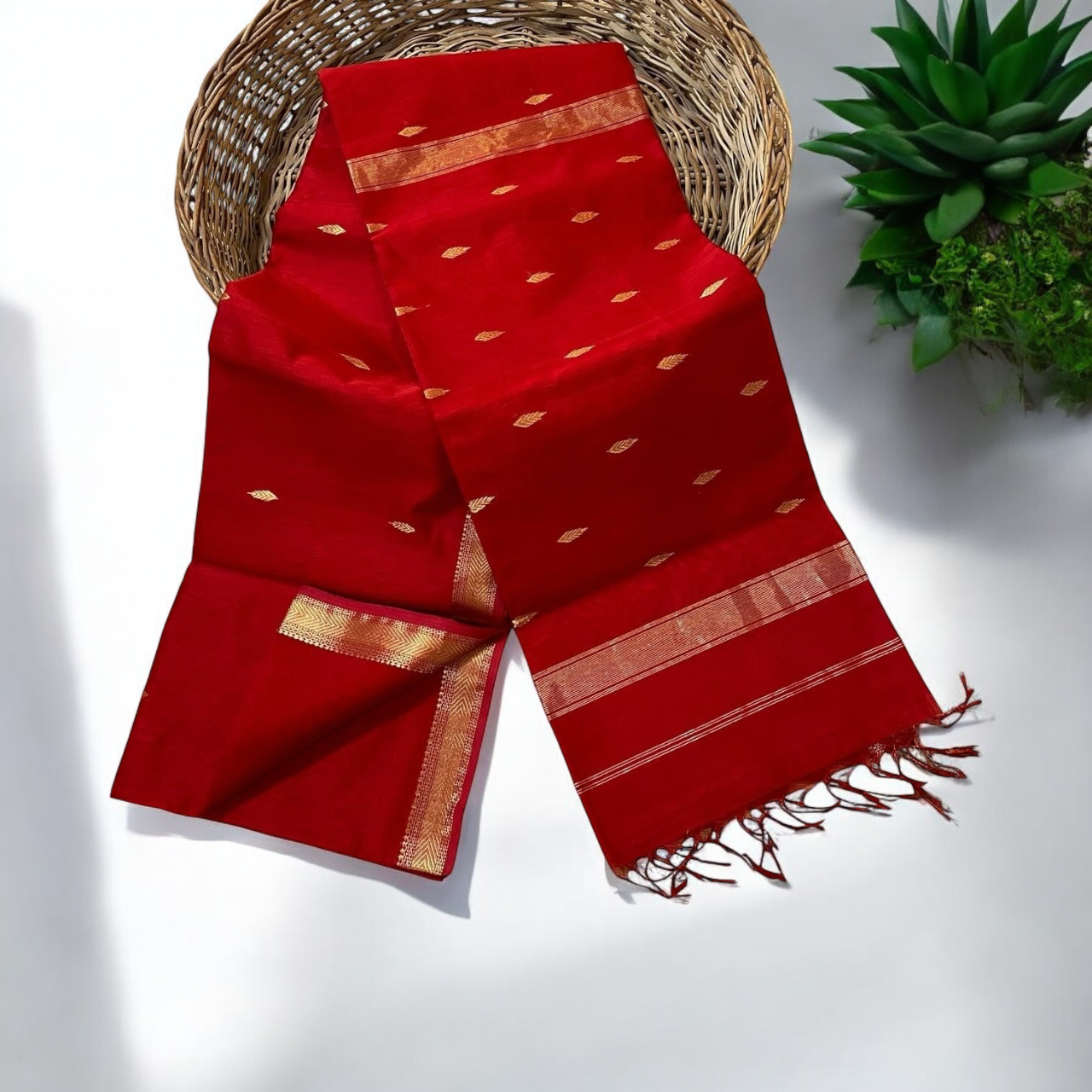 Red Star handloom silk saree