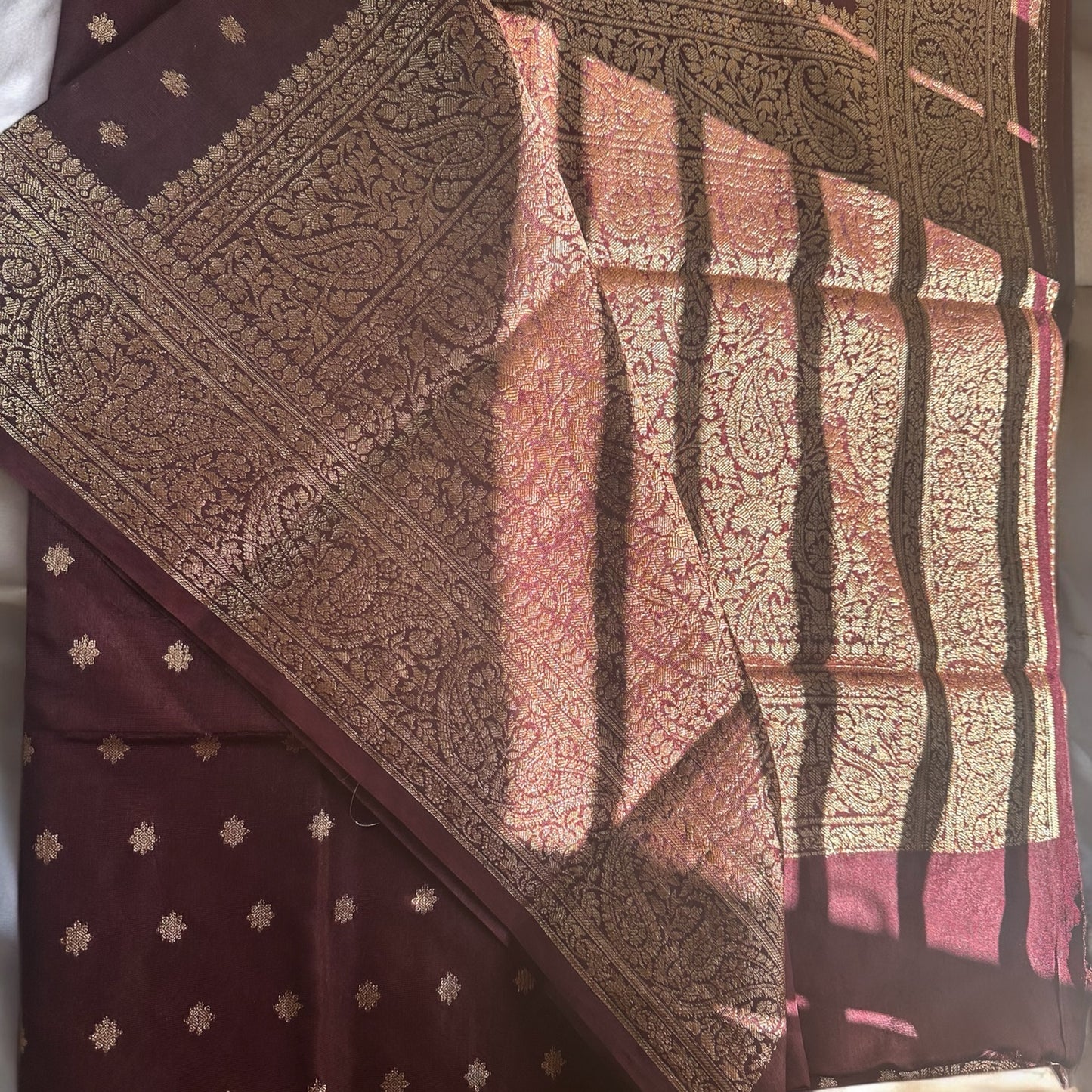 Coffee Brown netra crepe saree
