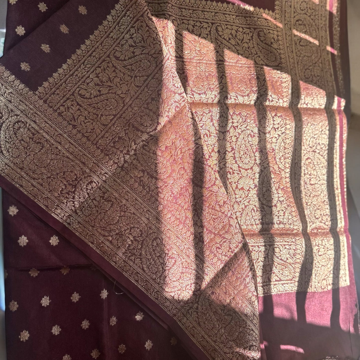 Coffee Brown netra crepe saree