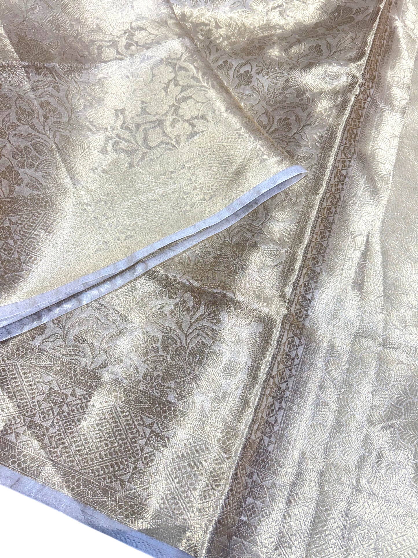 tissue brocade saree