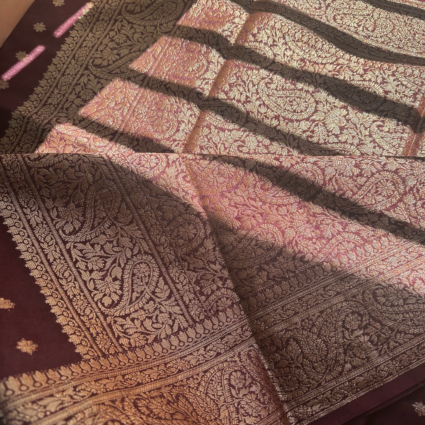Coffee Brown netra crepe saree