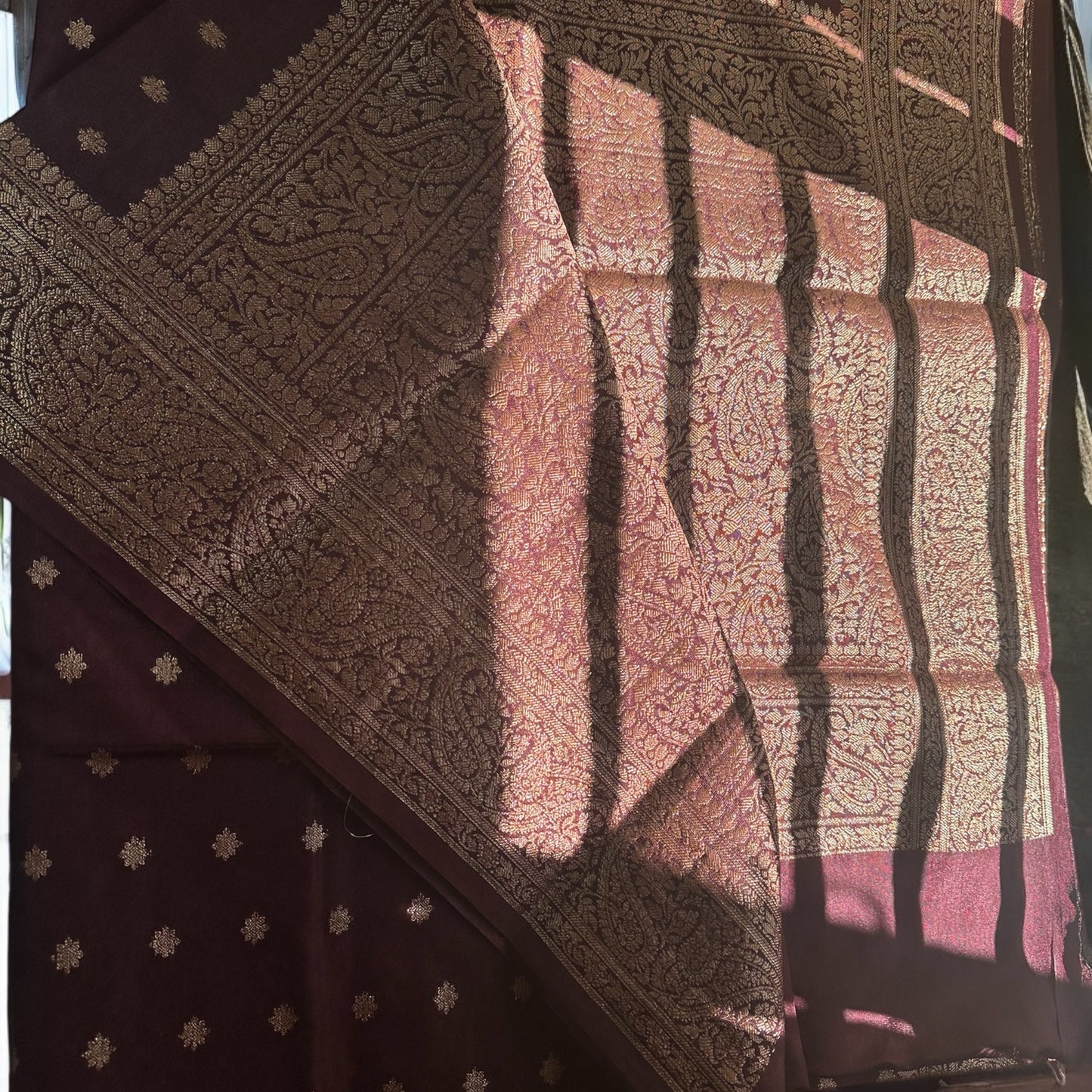 Coffee Brown netra crepe saree