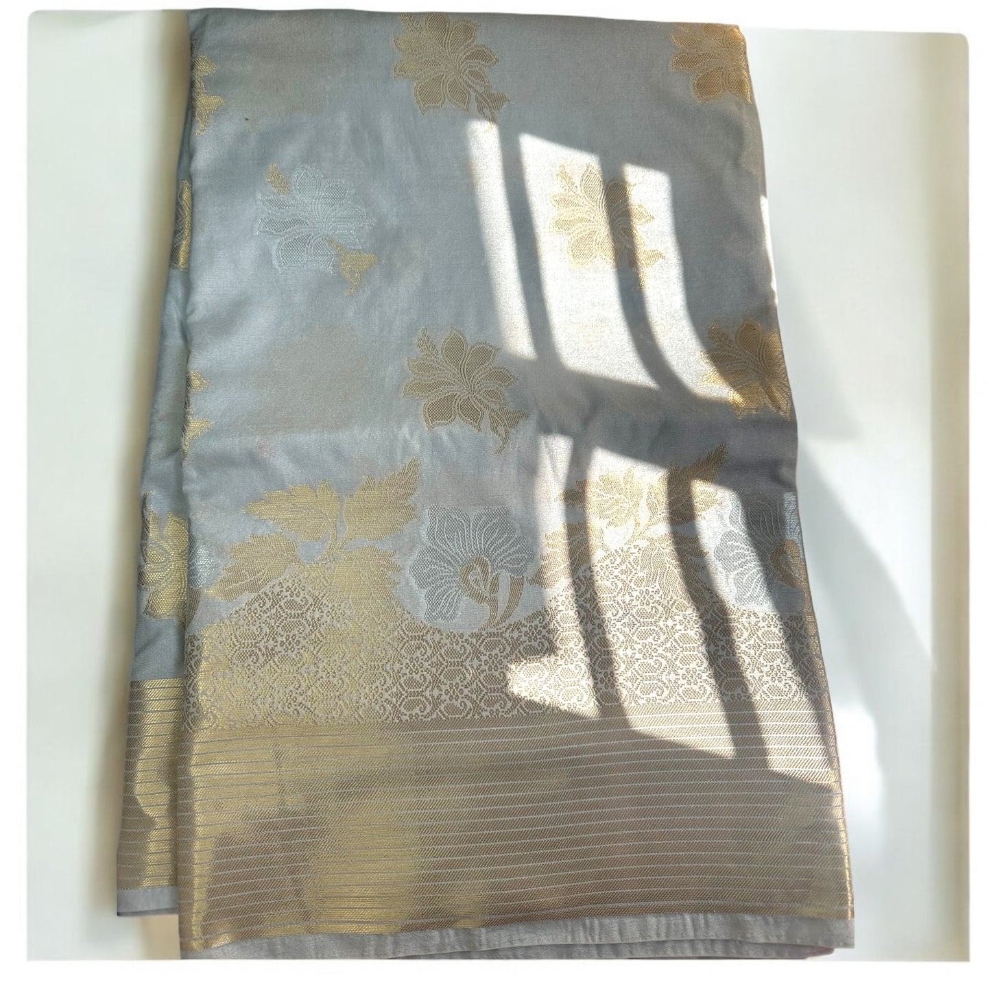 GREY ALFI ITALIAN DESIGNSOFT-GEORGETTE BUTTA SAREE