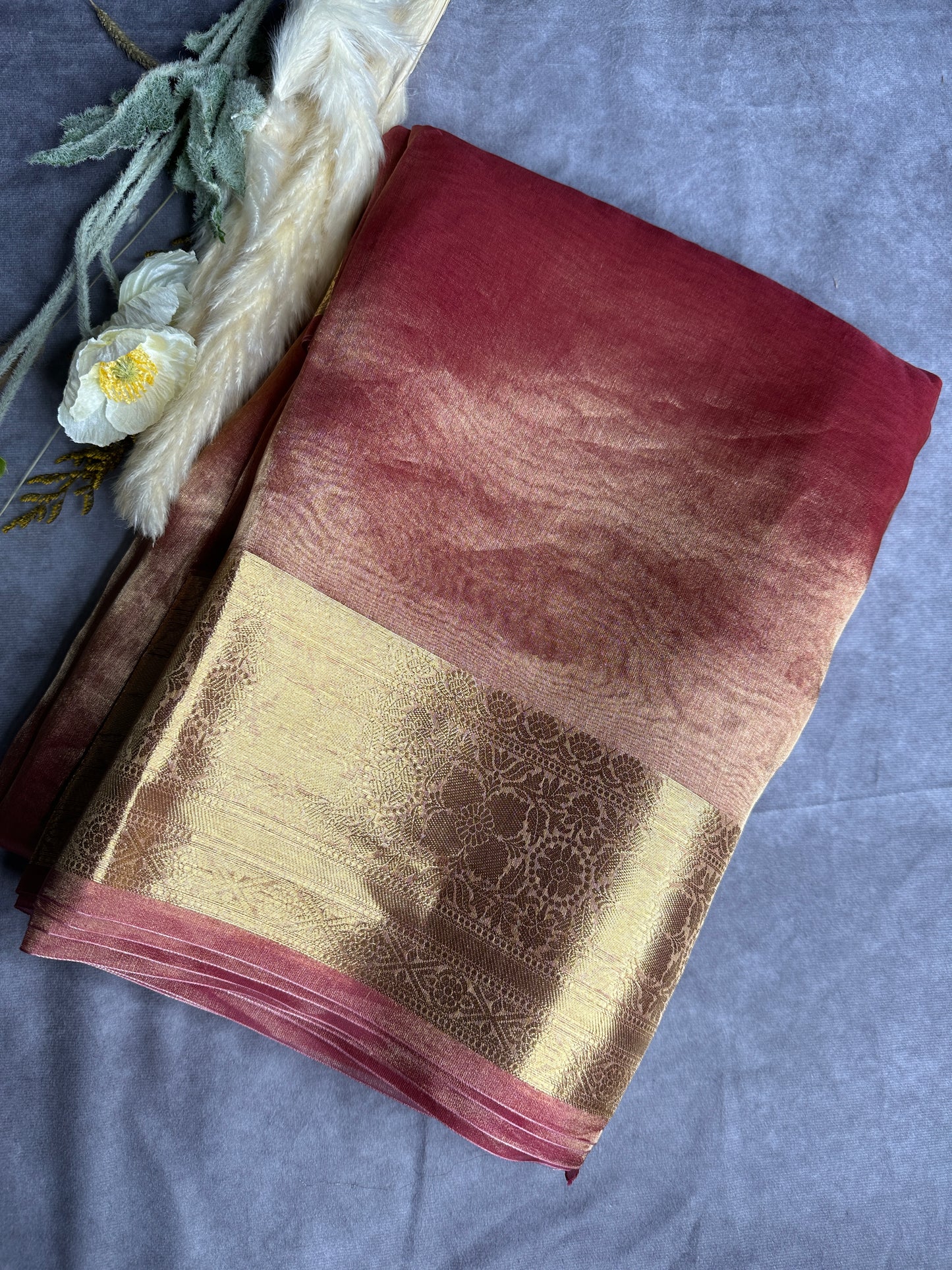 jhanvi kapoor Pink pure tissue organza