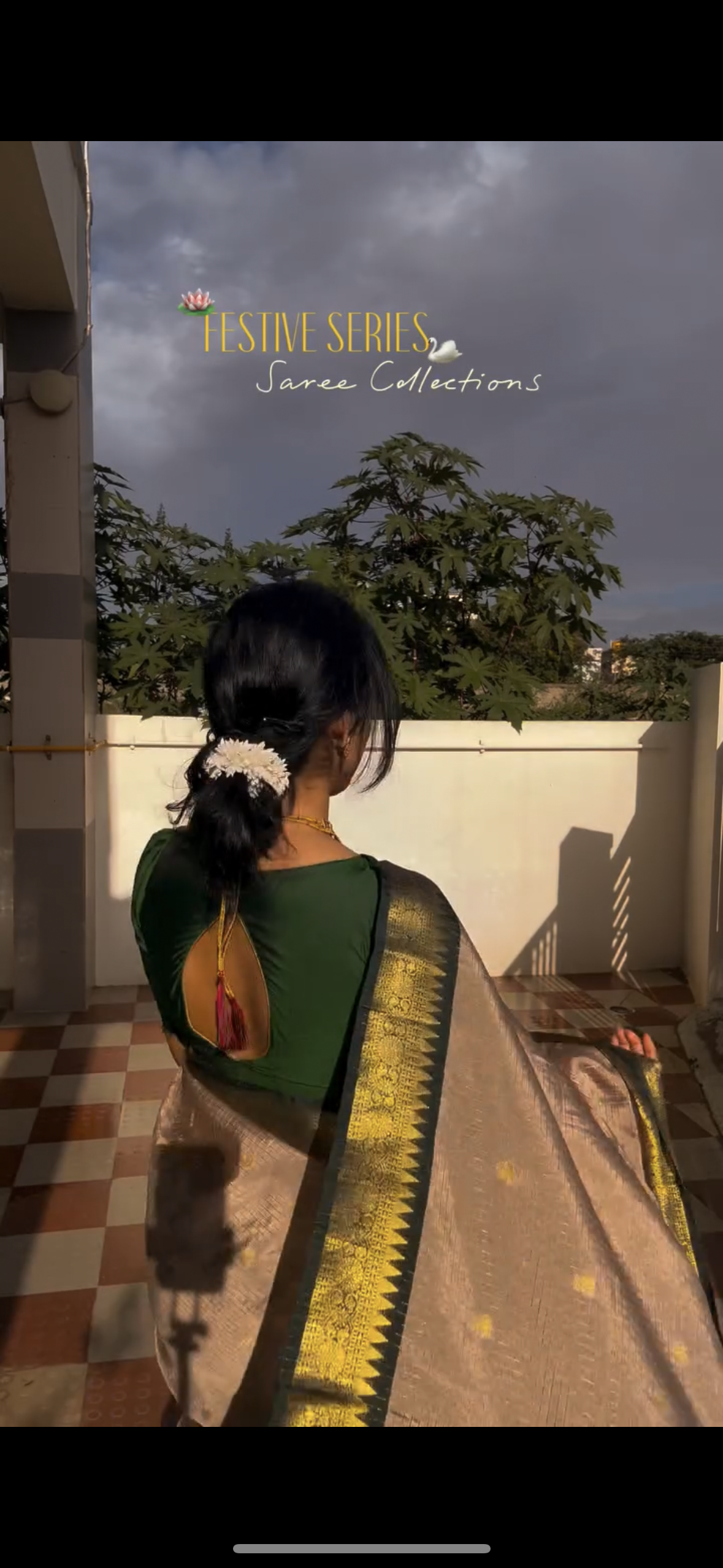 Green semi silk saree
