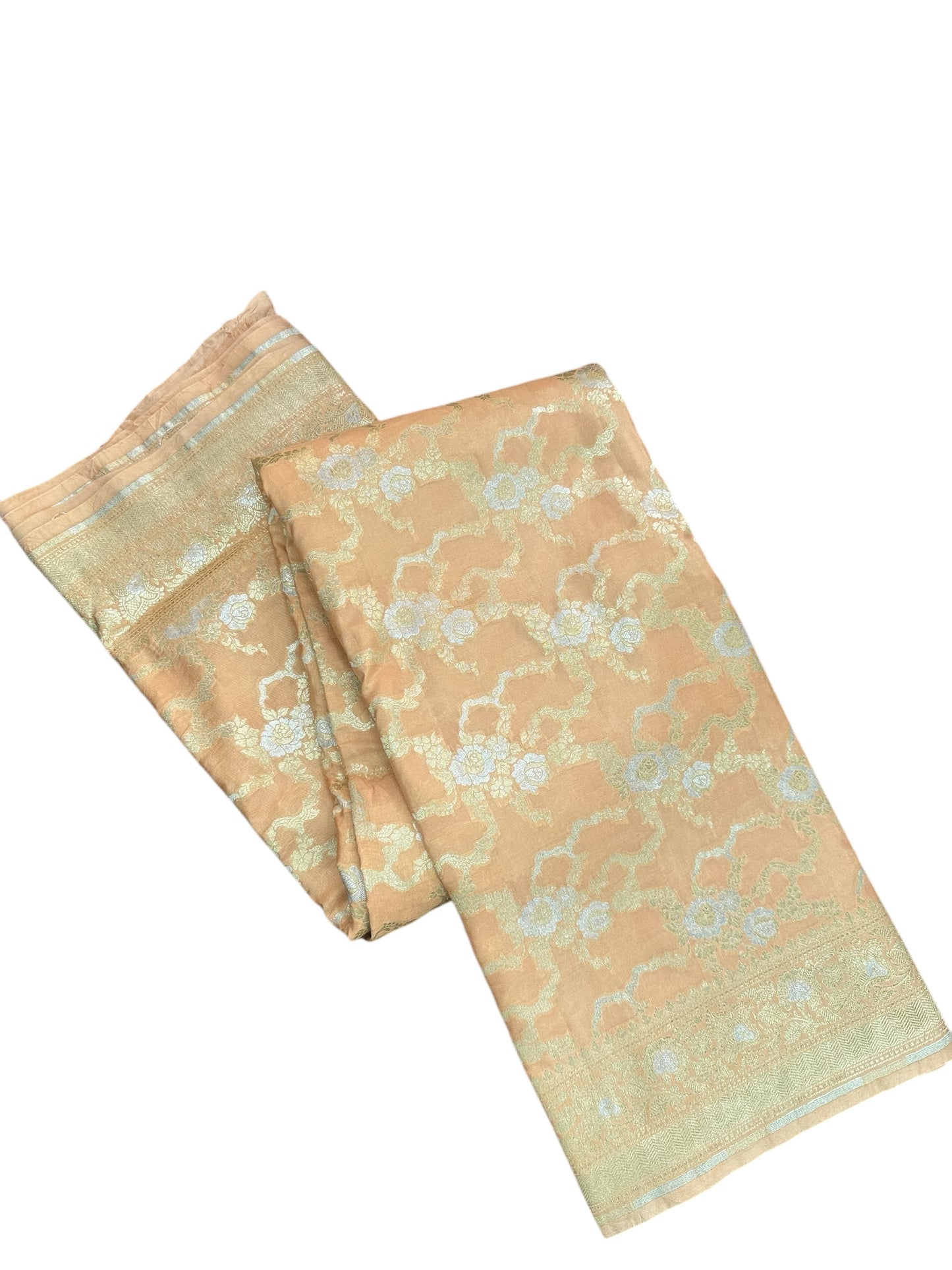 Light orange Katan by Katan pure silk saree