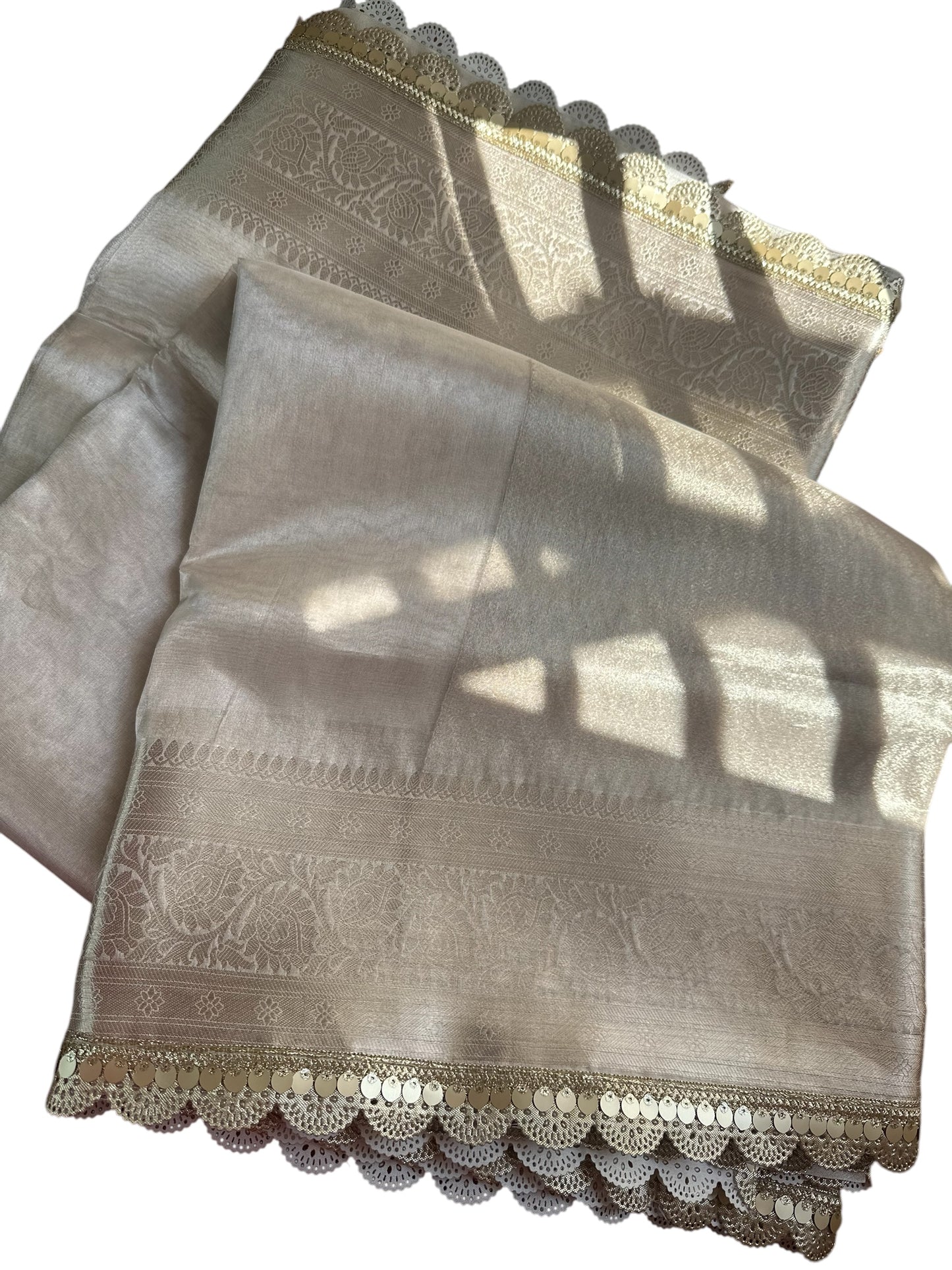 Shraddha kapoor tissue lace saree