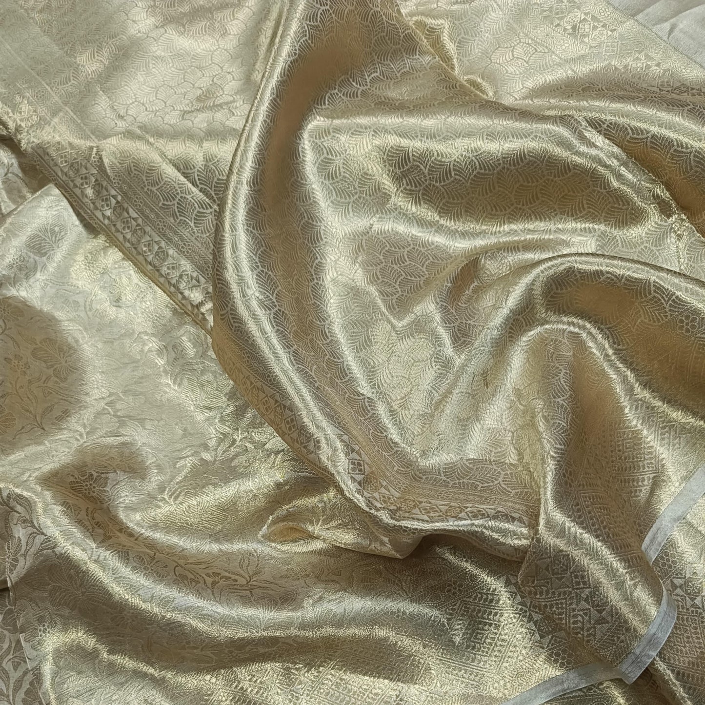 tissue brocade saree