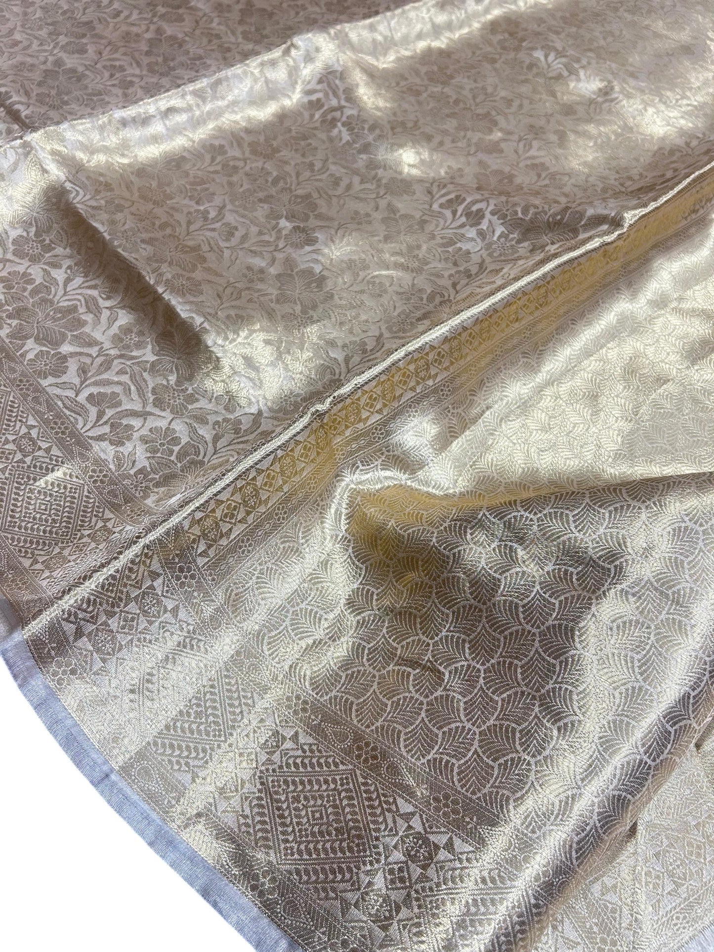 tissue brocade saree