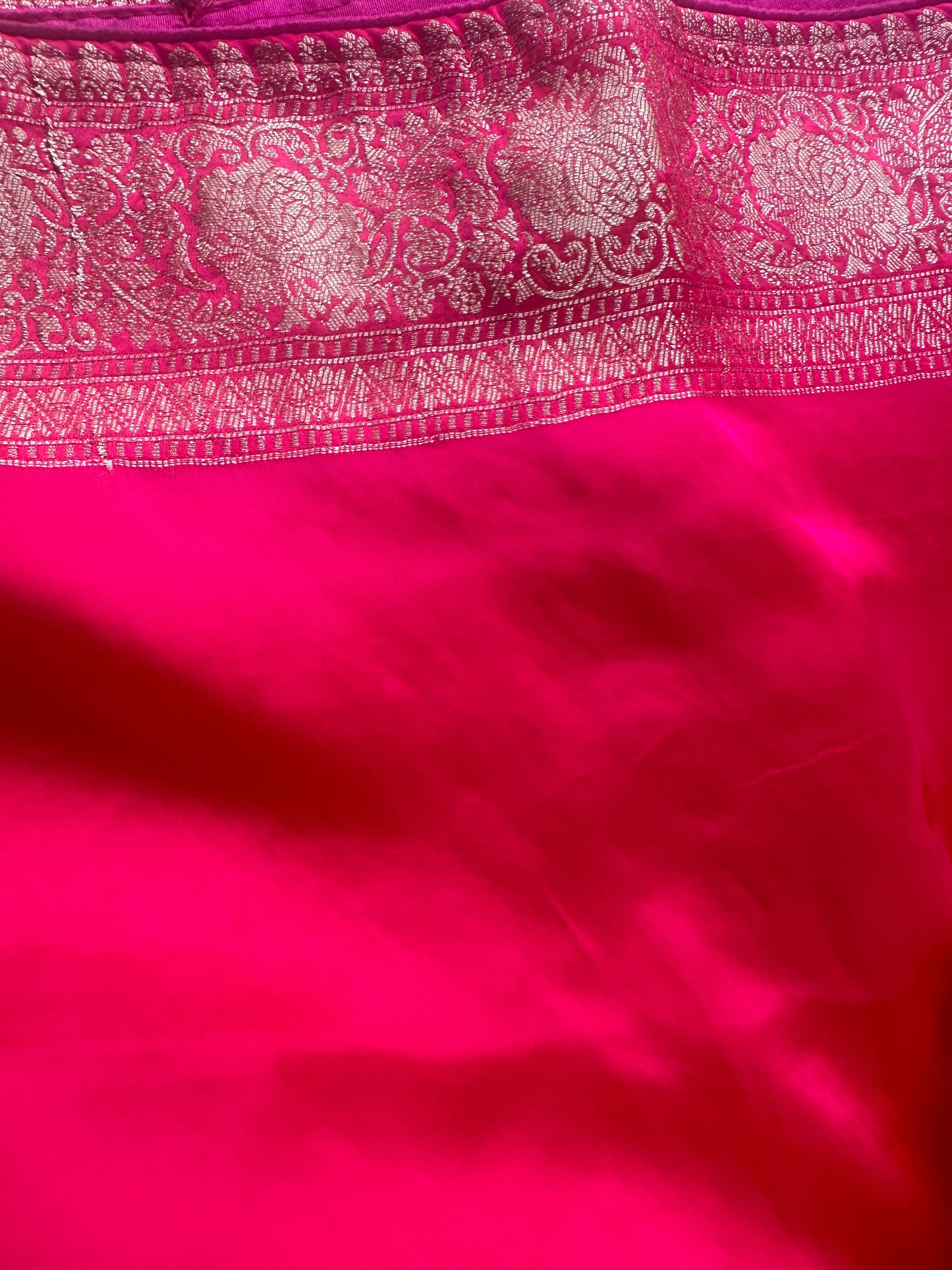 Rani pink mashru satin saree
