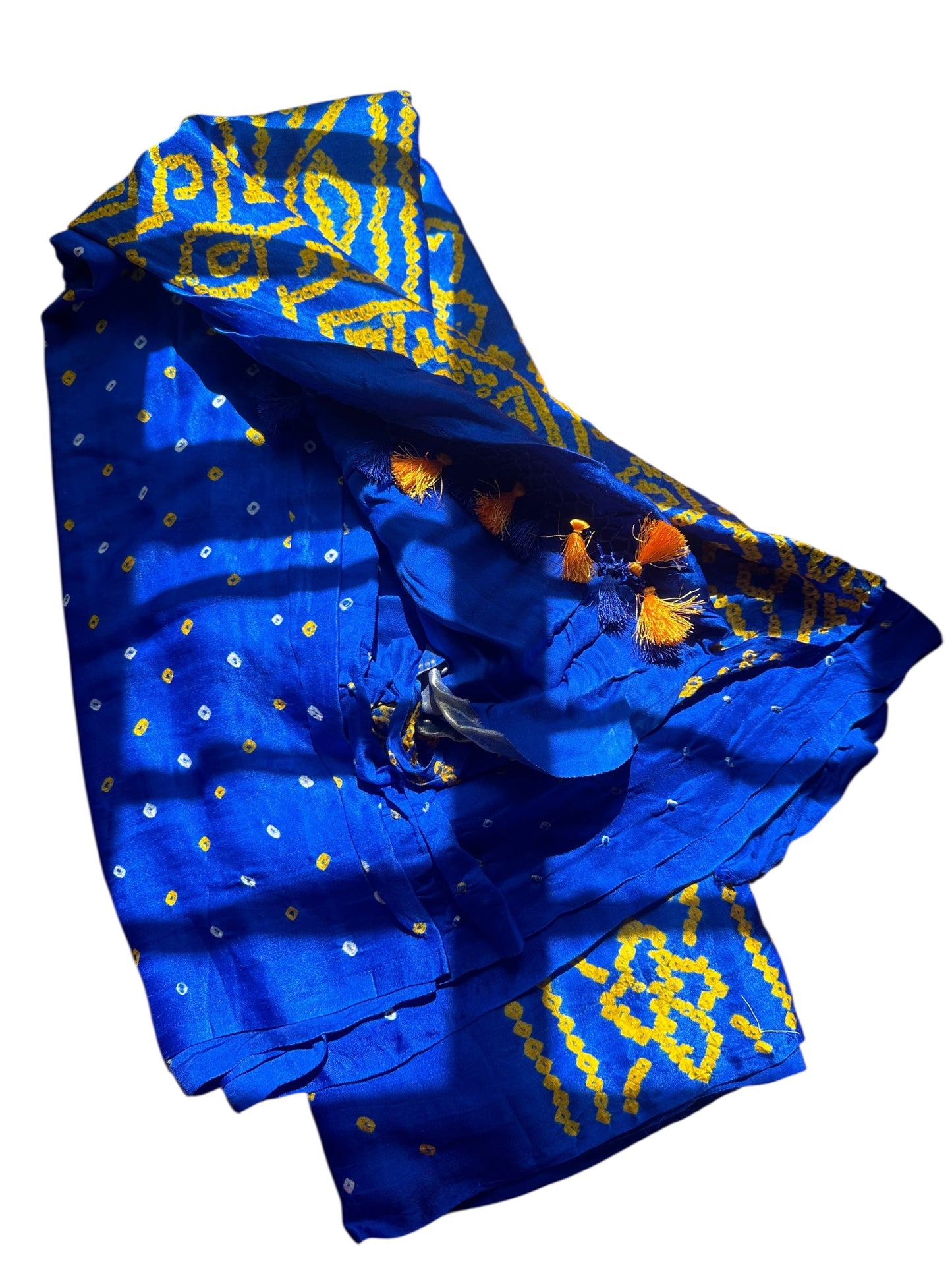 Royal blue pure gajji gharchola saree