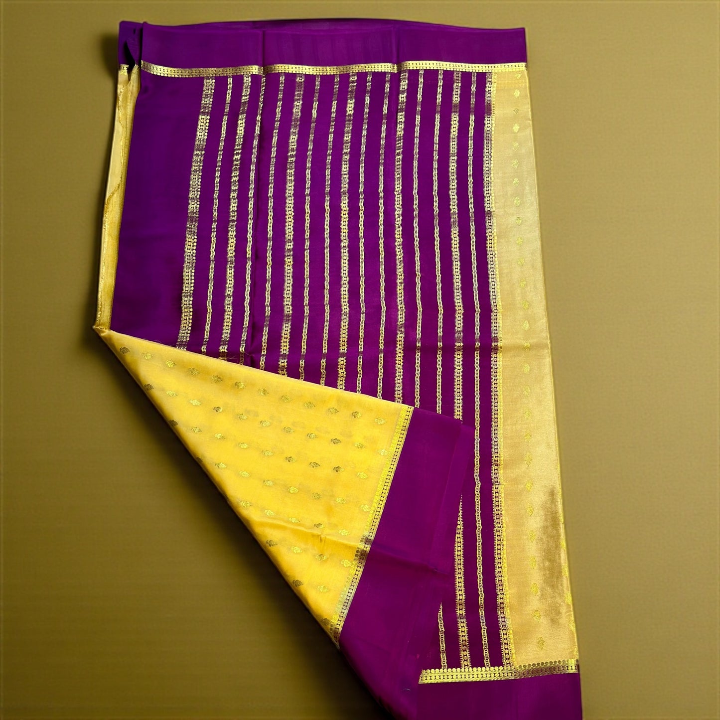 Honey- wine shade Soundarya butta pure crepe saree
