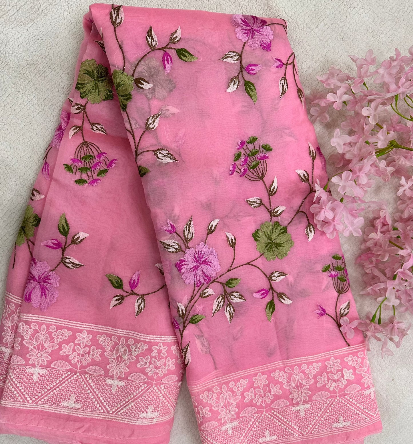 PURE ORGANZA SAREE