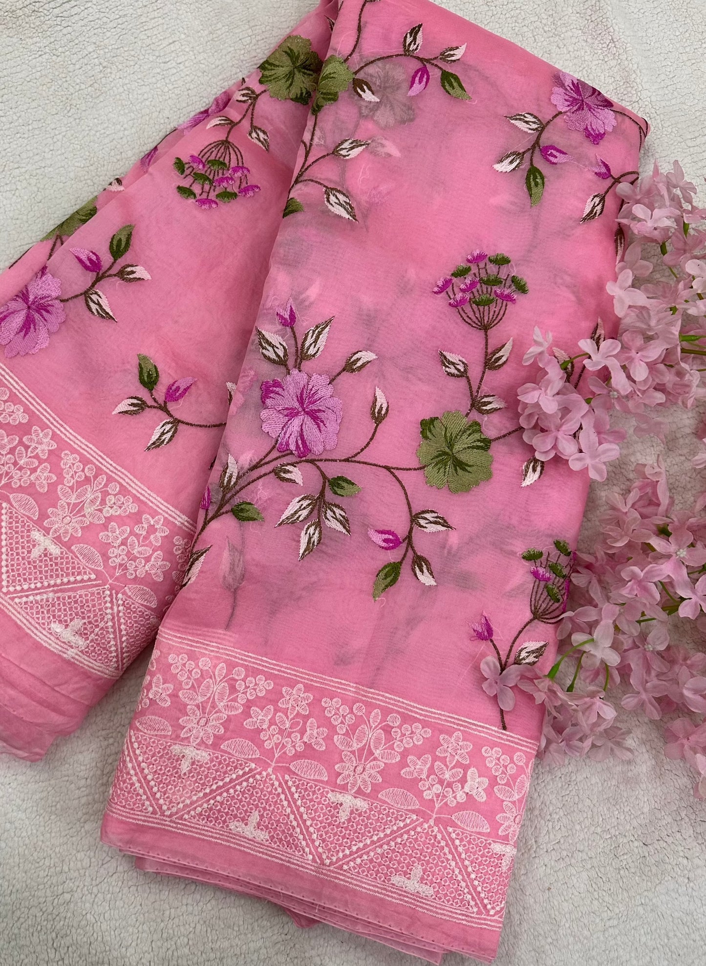 PURE ORGANZA SAREE