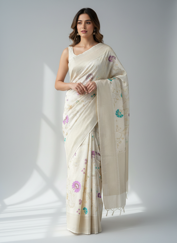 PURE TUSSAR SILK SAREE