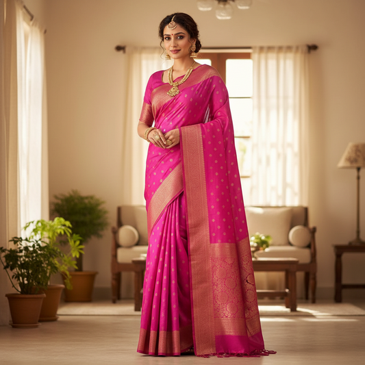 Light pink netra crepe saree