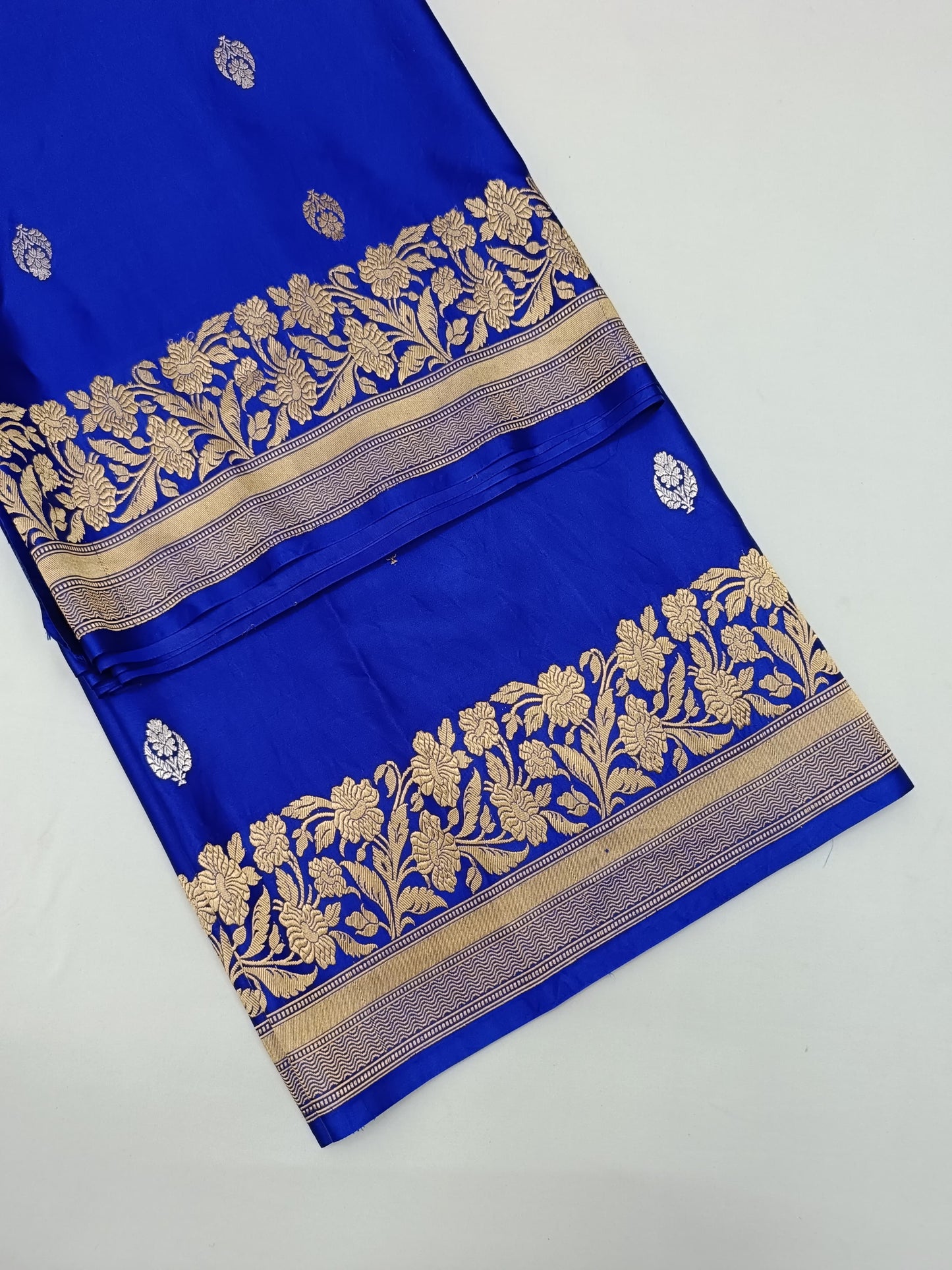 Blue Pure mashru silk saree