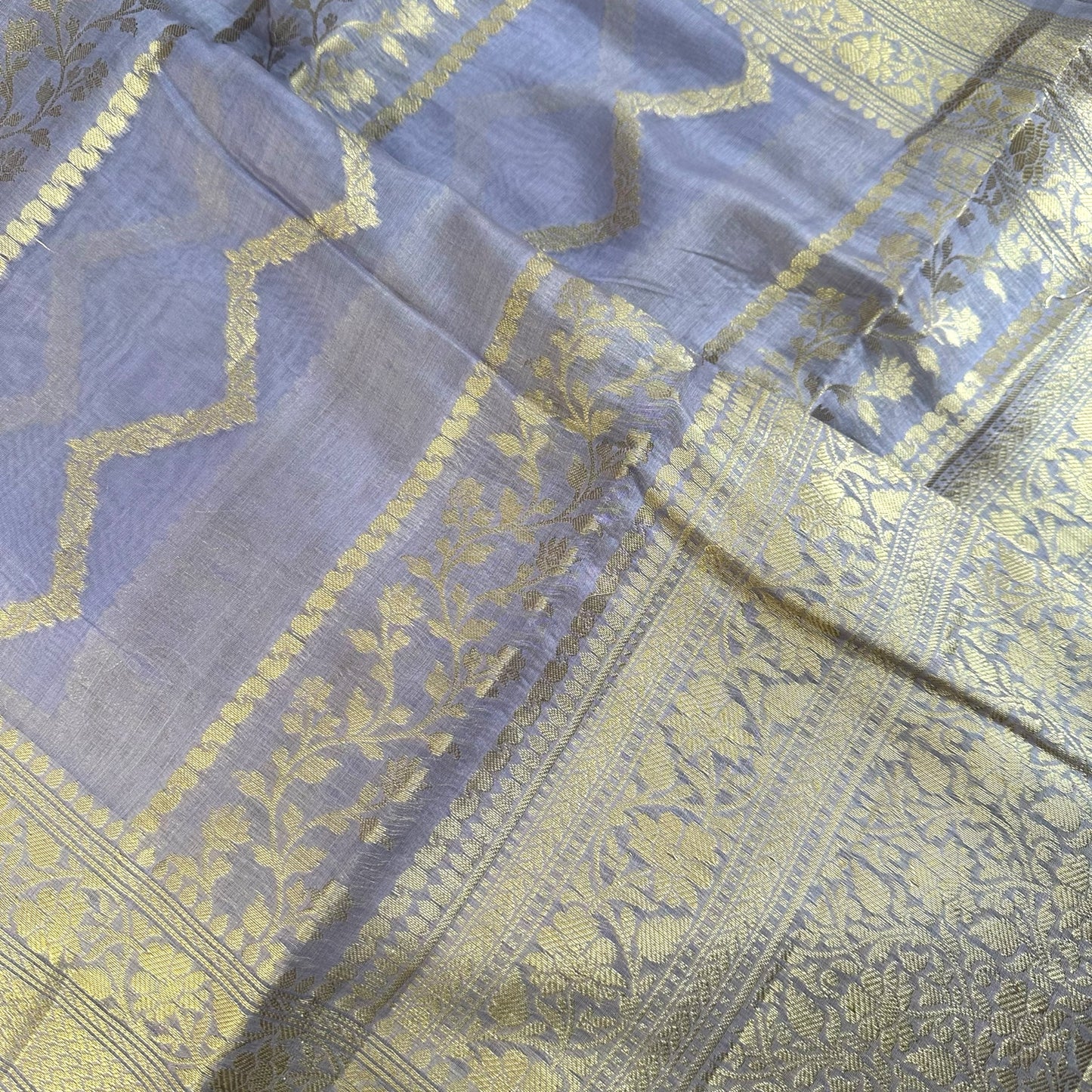 Lavender Chanderi cotton silk