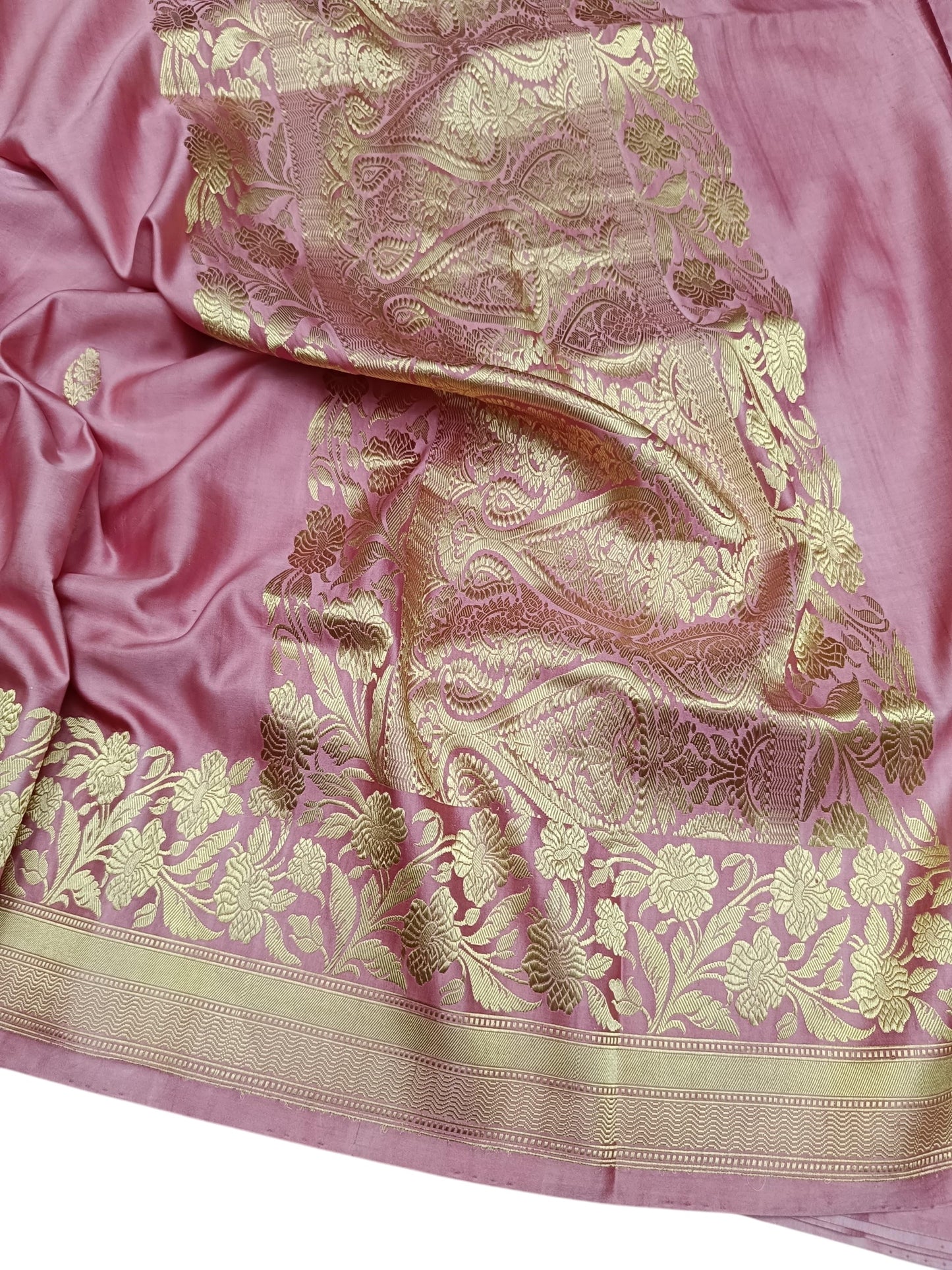 Pink Pure mashru silk saree