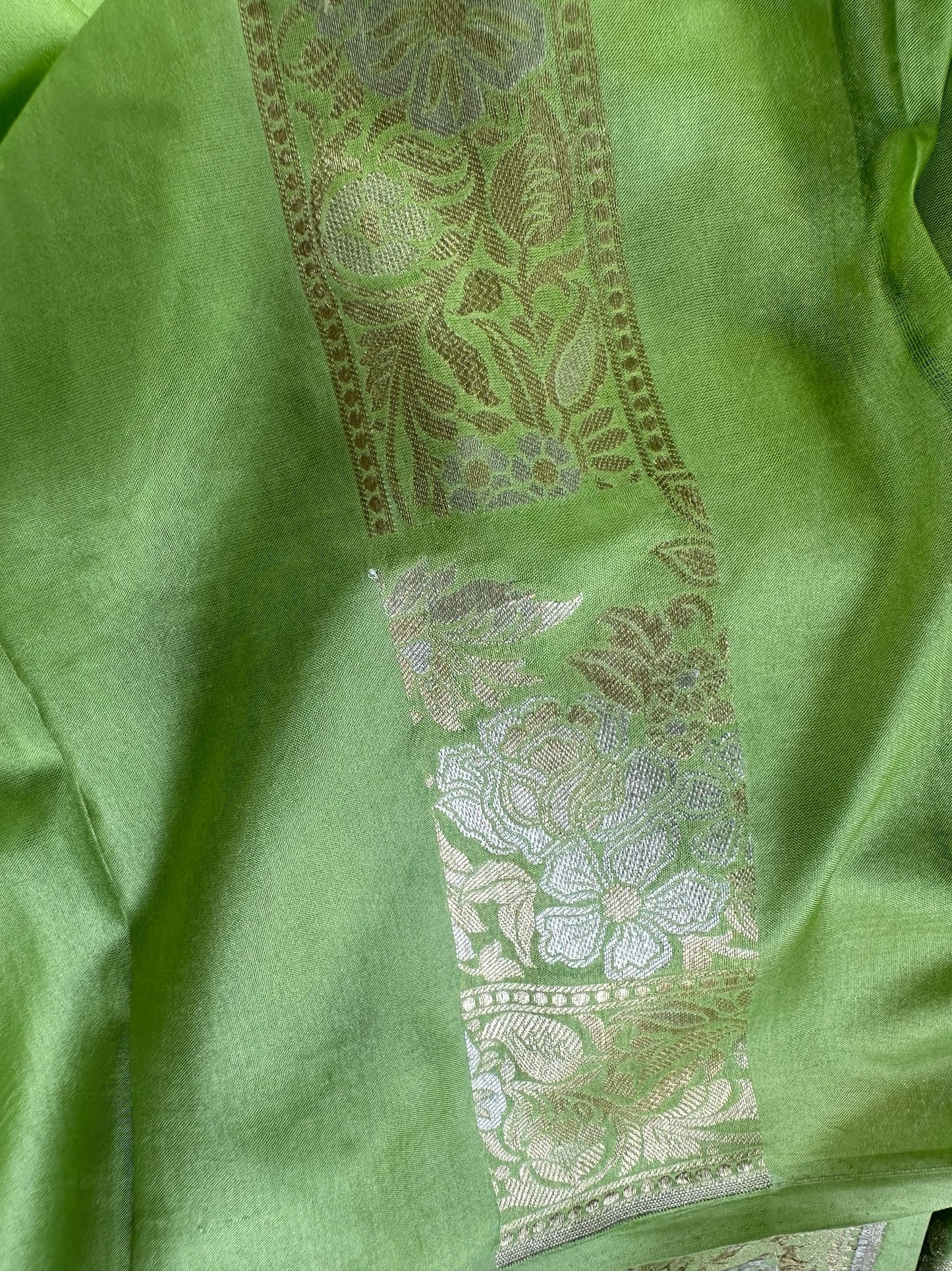 Pista green- Katan by Katan silk saree