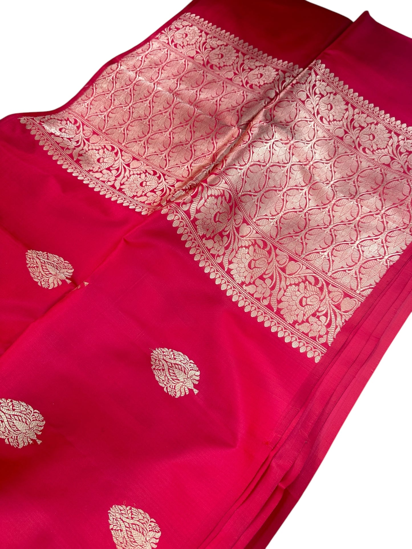 Red pure Banarasi silk saree