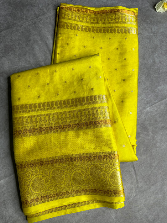 Yellow Soft Georgette saree