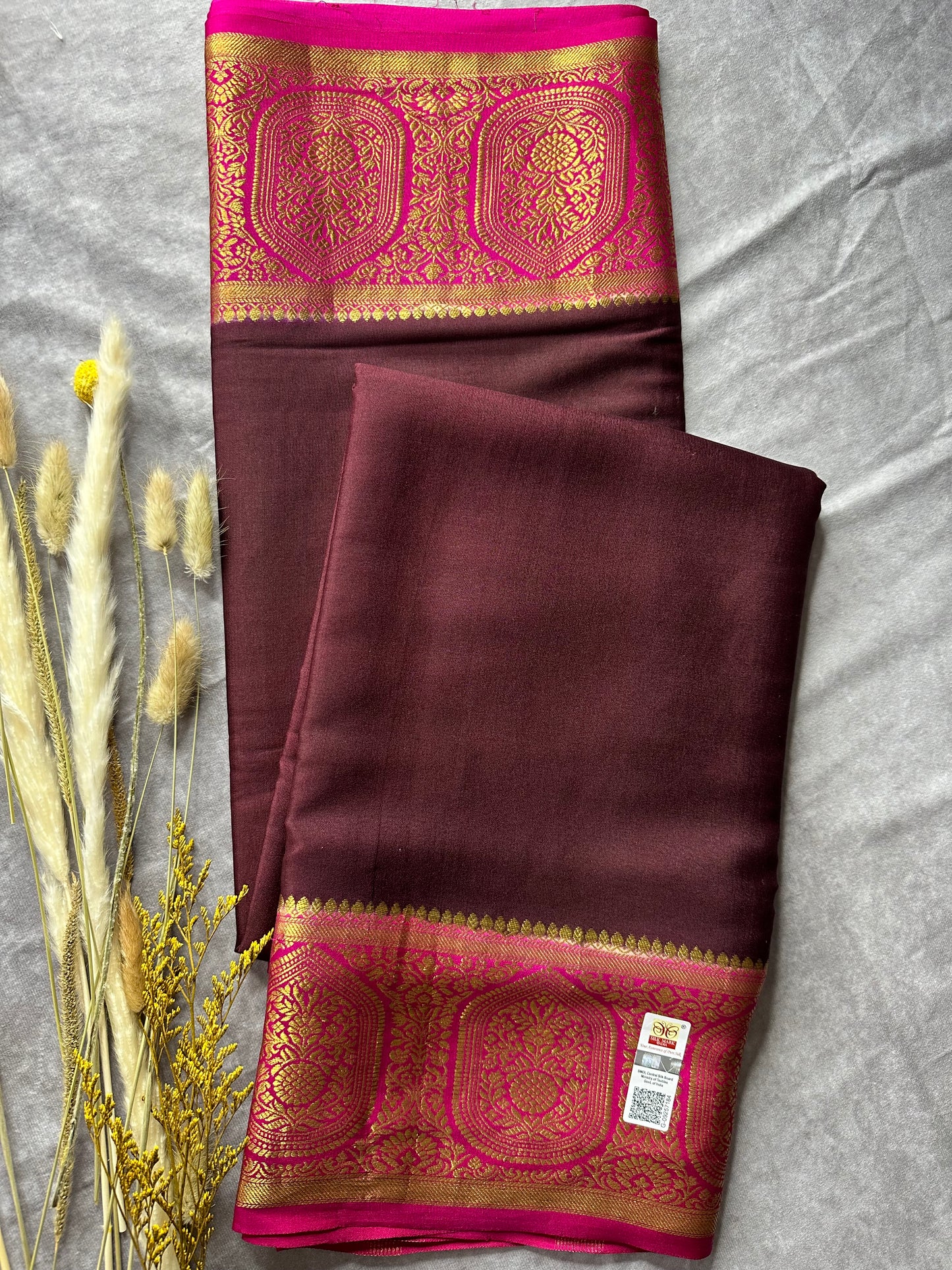 PLAIN BORDER PURE CREPE SAREE