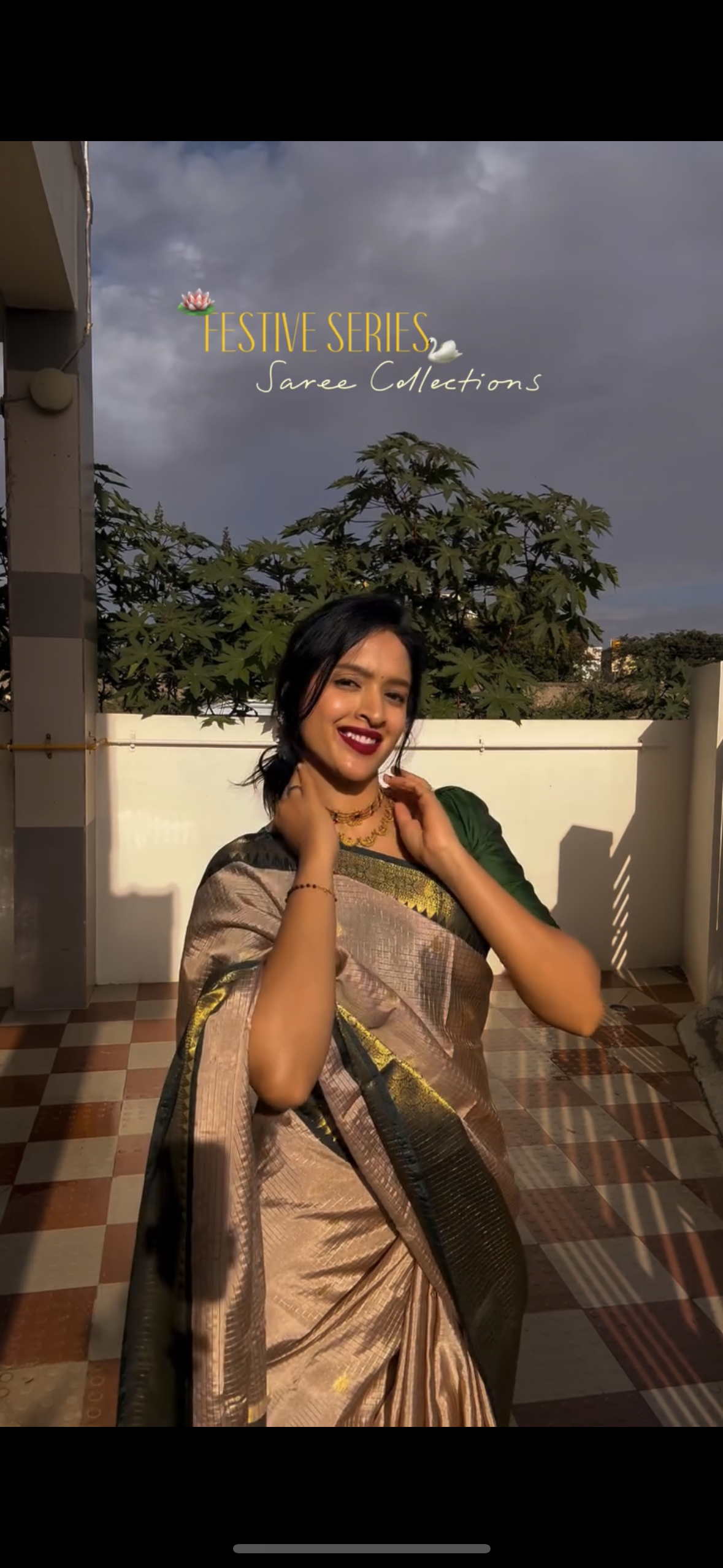 Green semi silk saree