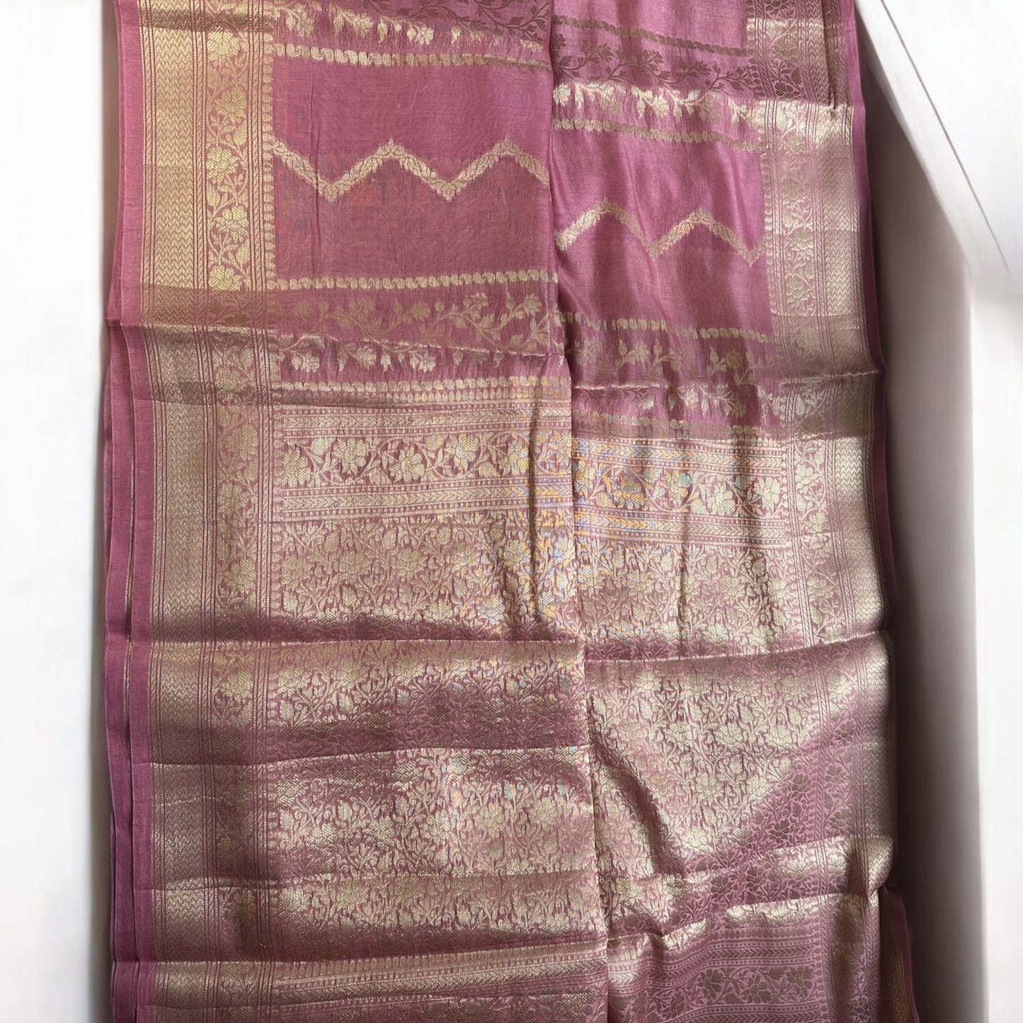 Pink Chanderi cotton silk