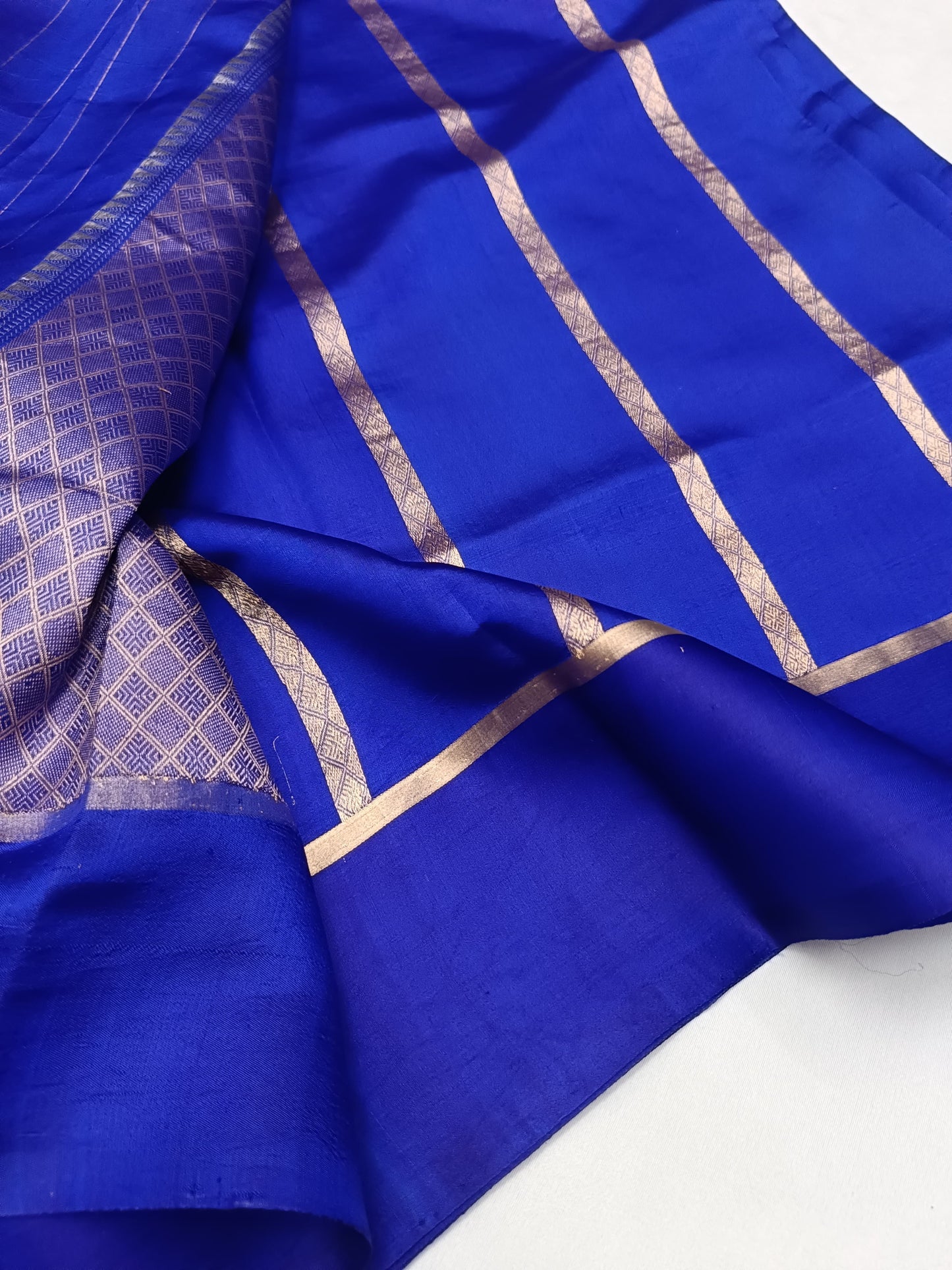 Blue raw mango saree