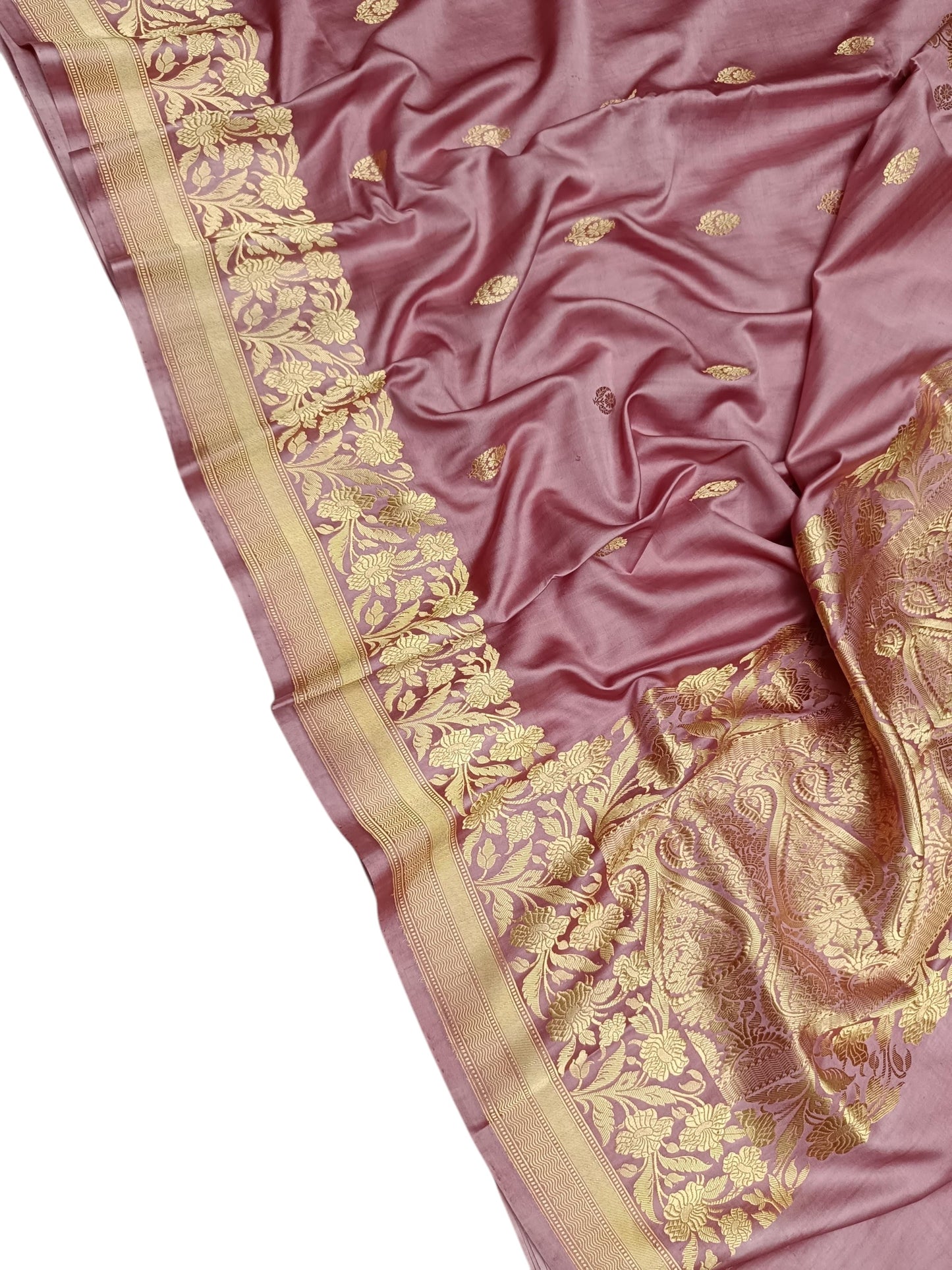 Pink Pure mashru silk saree