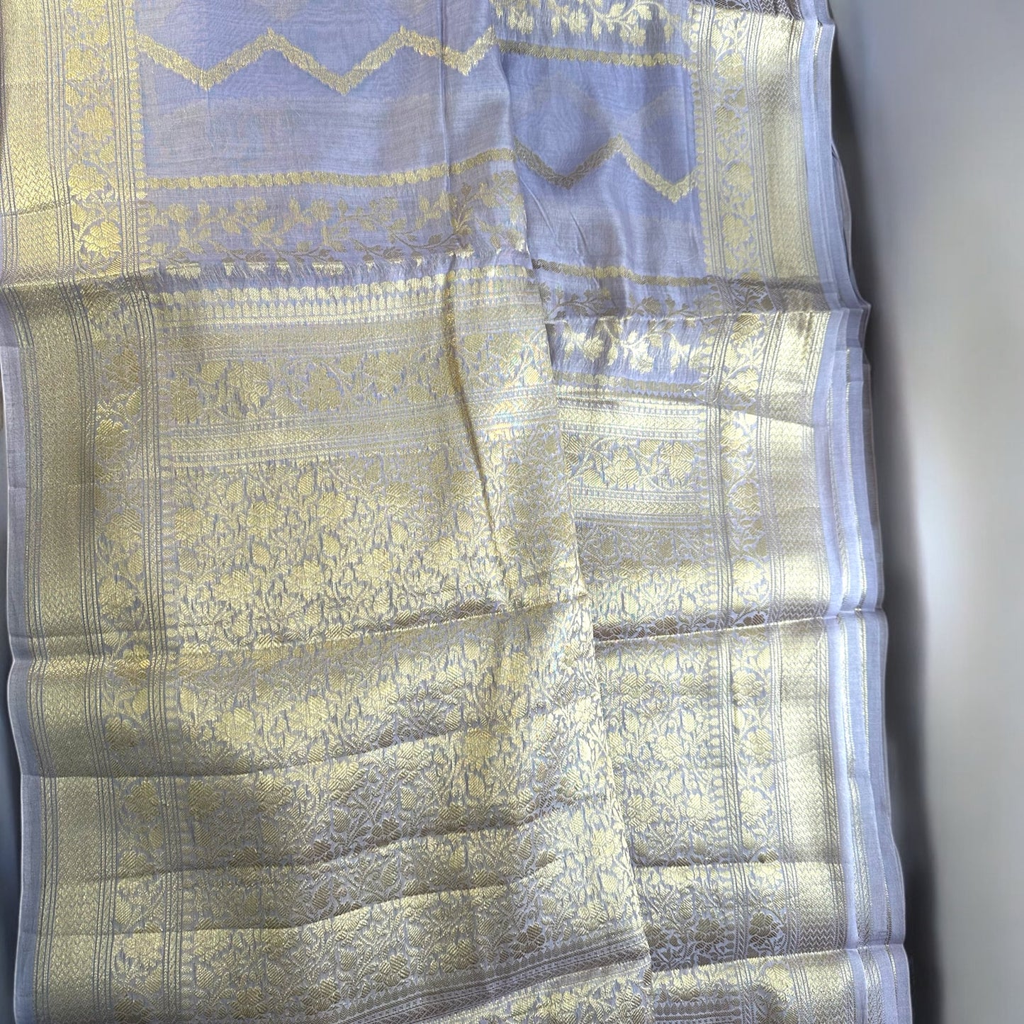 Lavender Chanderi cotton silk