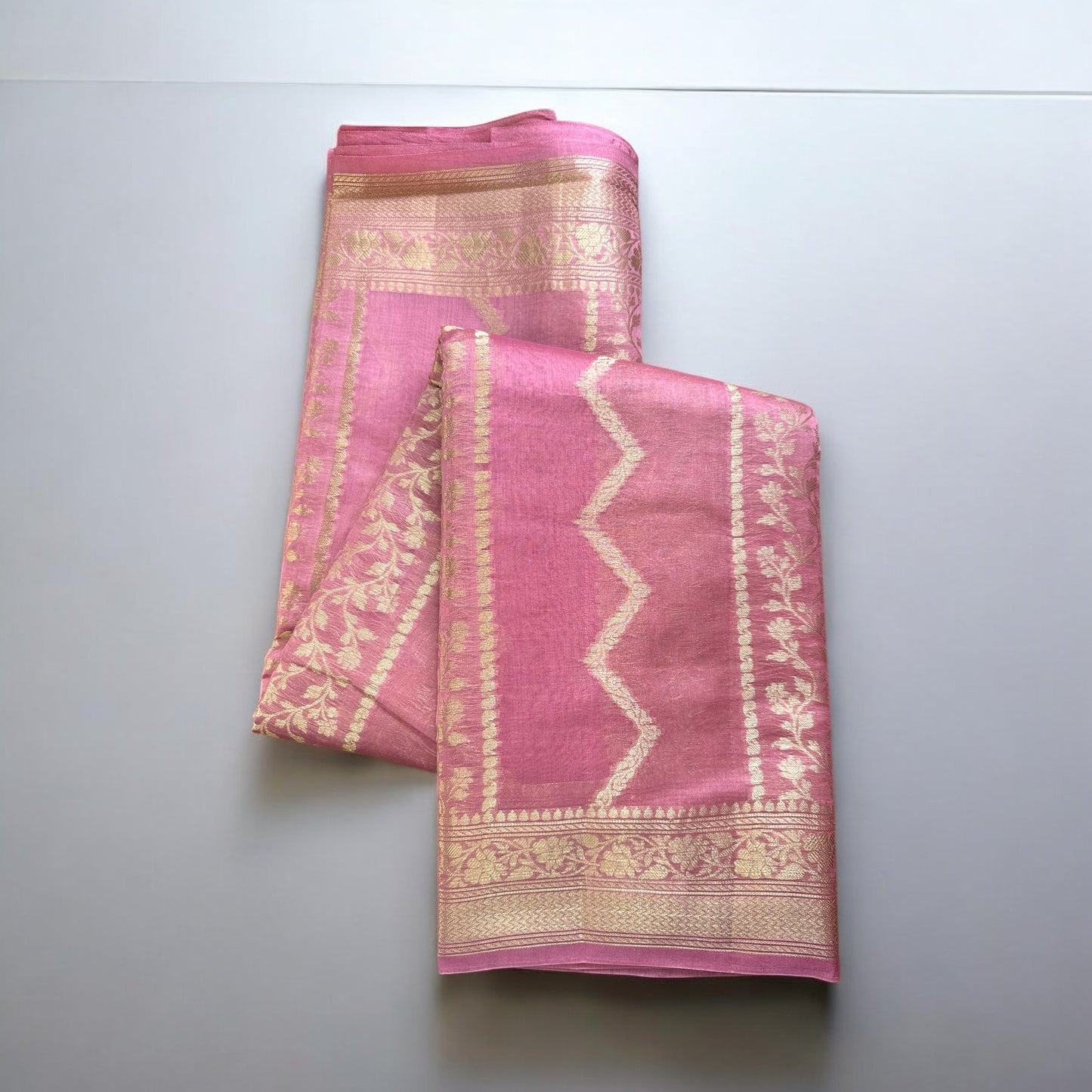 Pink Chanderi cotton silk