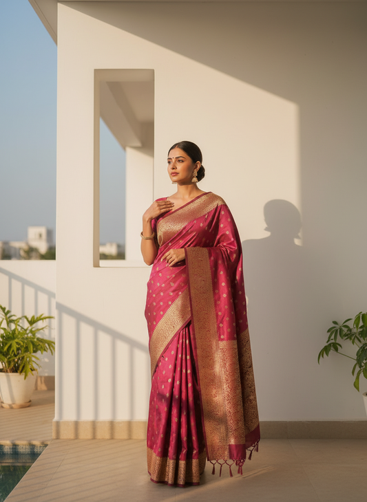 Brown netra crepe saree