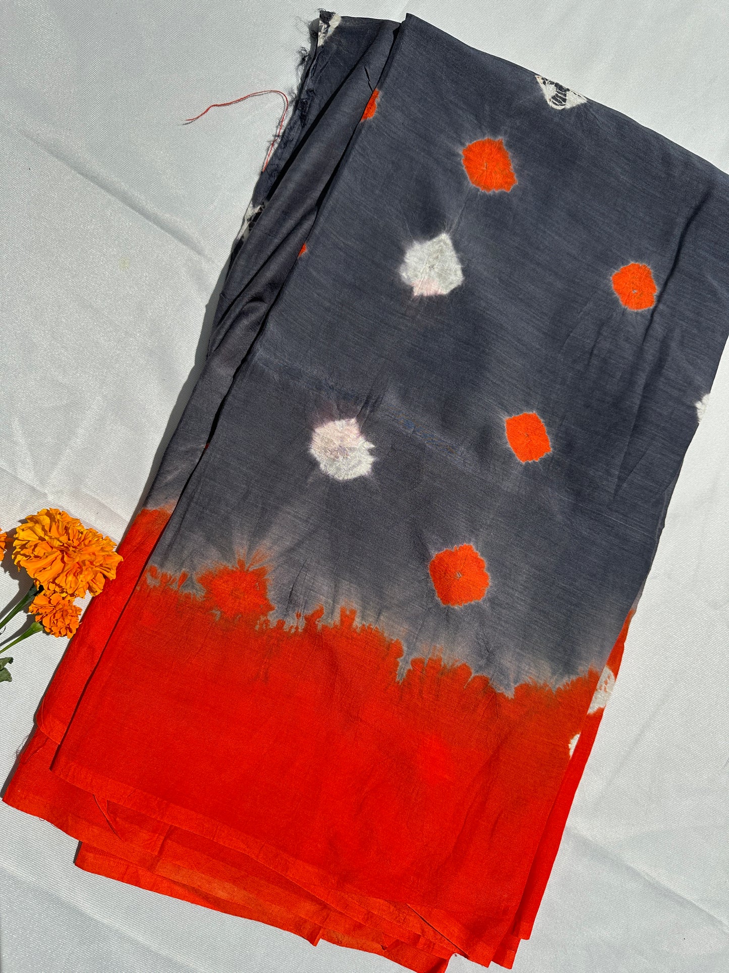 Cotton batik print  saree