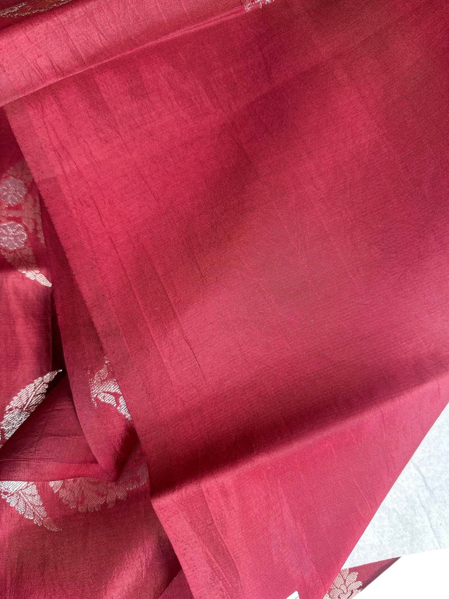 Maroon Raw mango pure silk saree