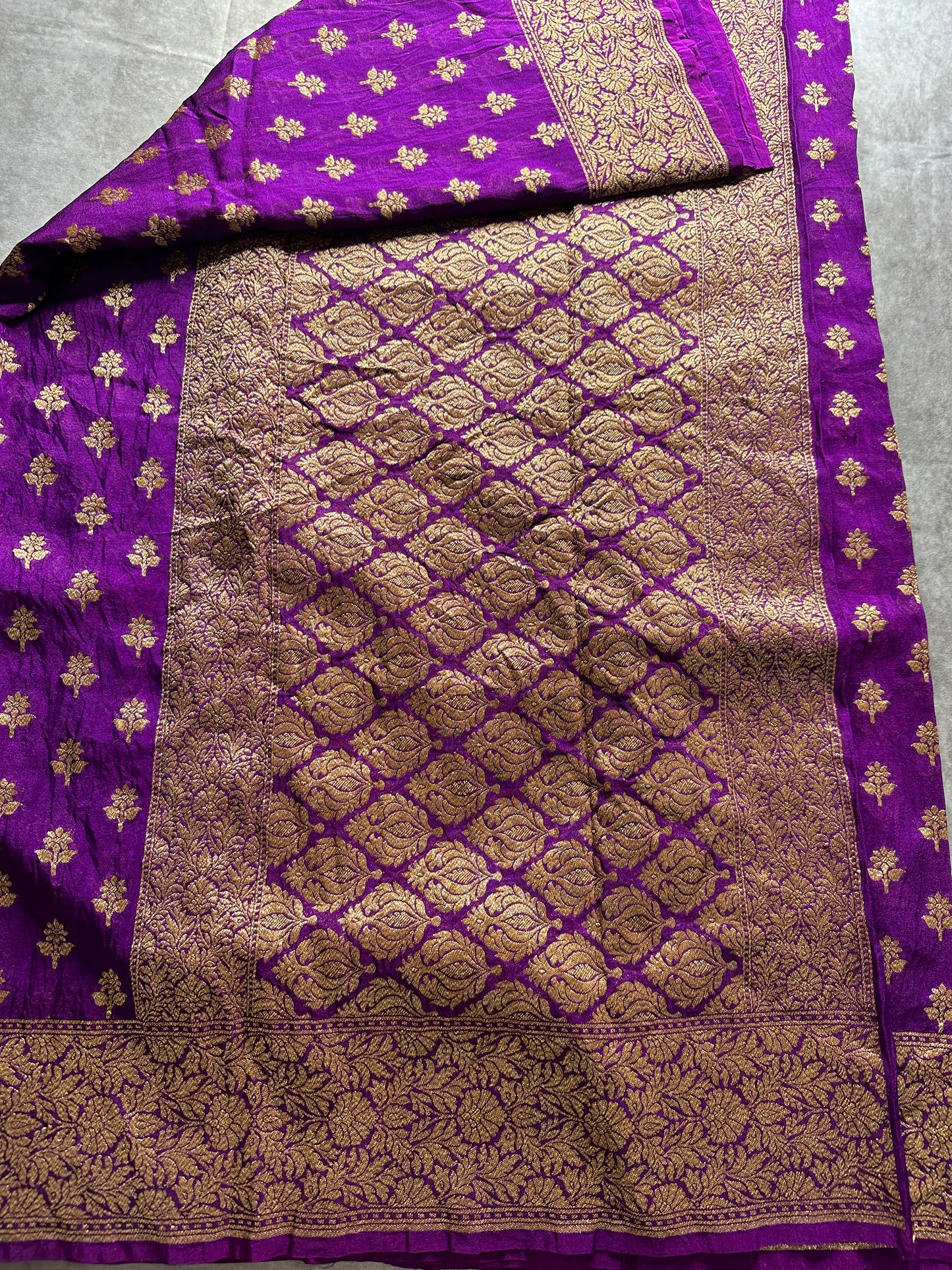 Violet art khaddi Georgette