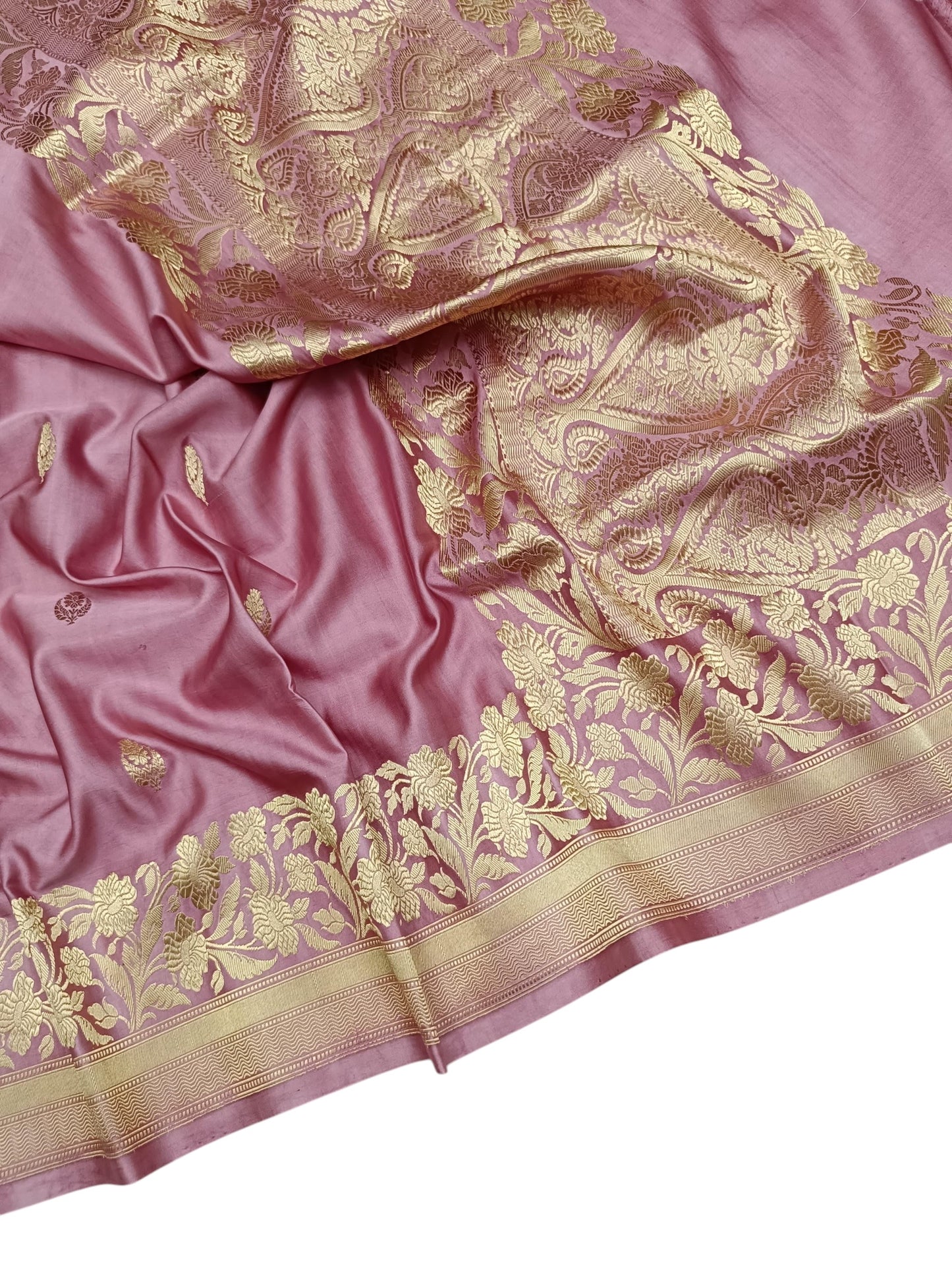 Pink Pure mashru silk saree