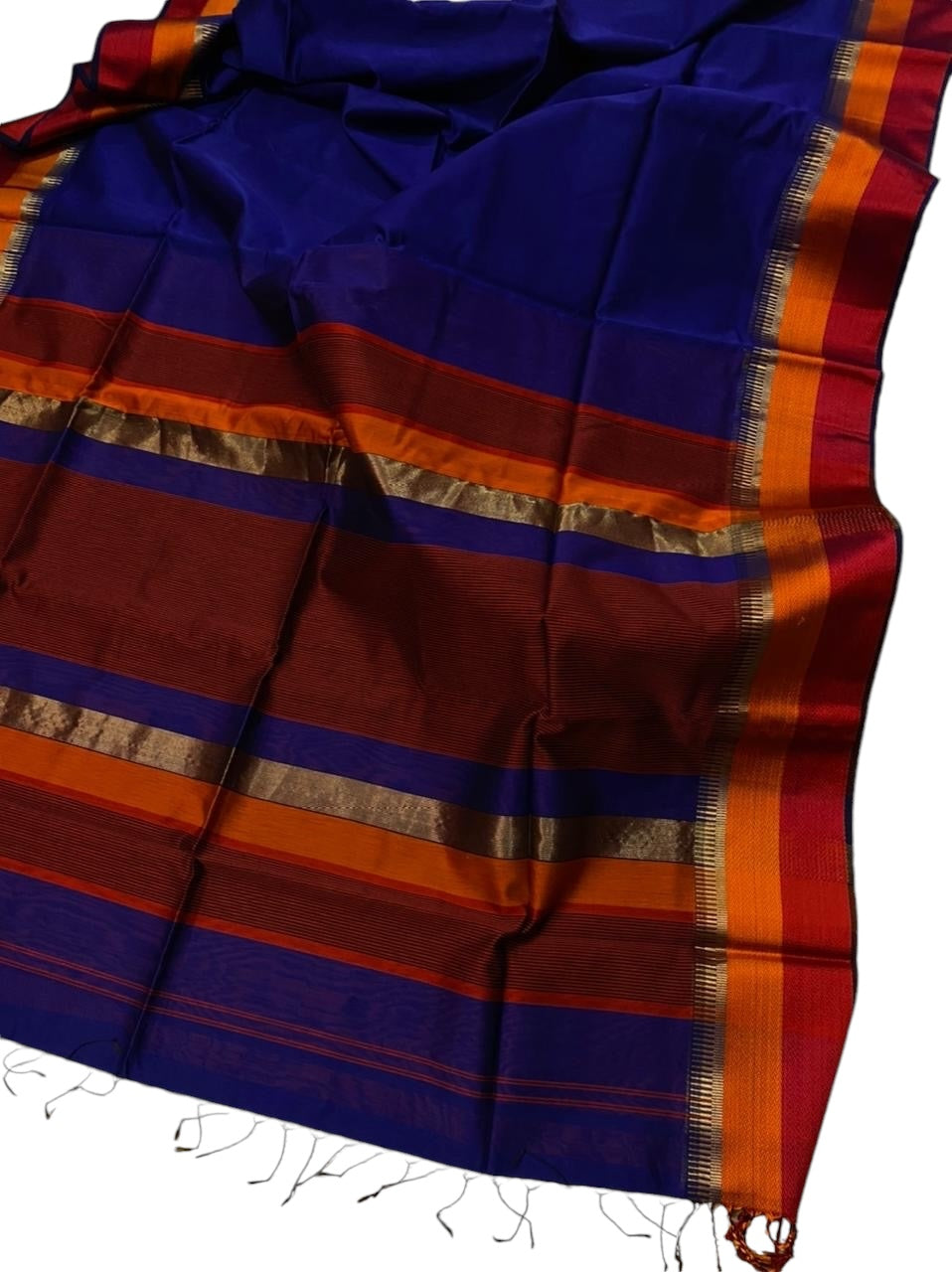 Royal Blue handloom silk saree