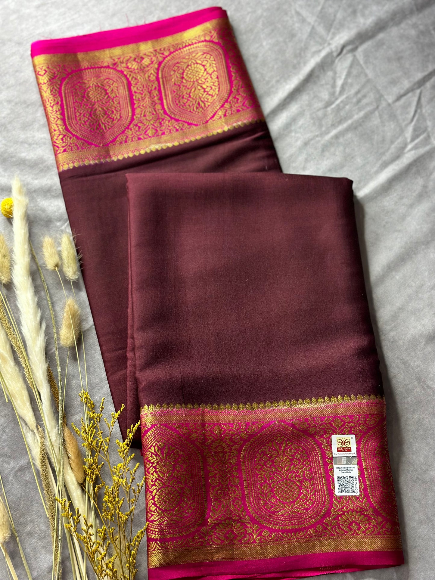 PLAIN BORDER PURE CREPE SAREE