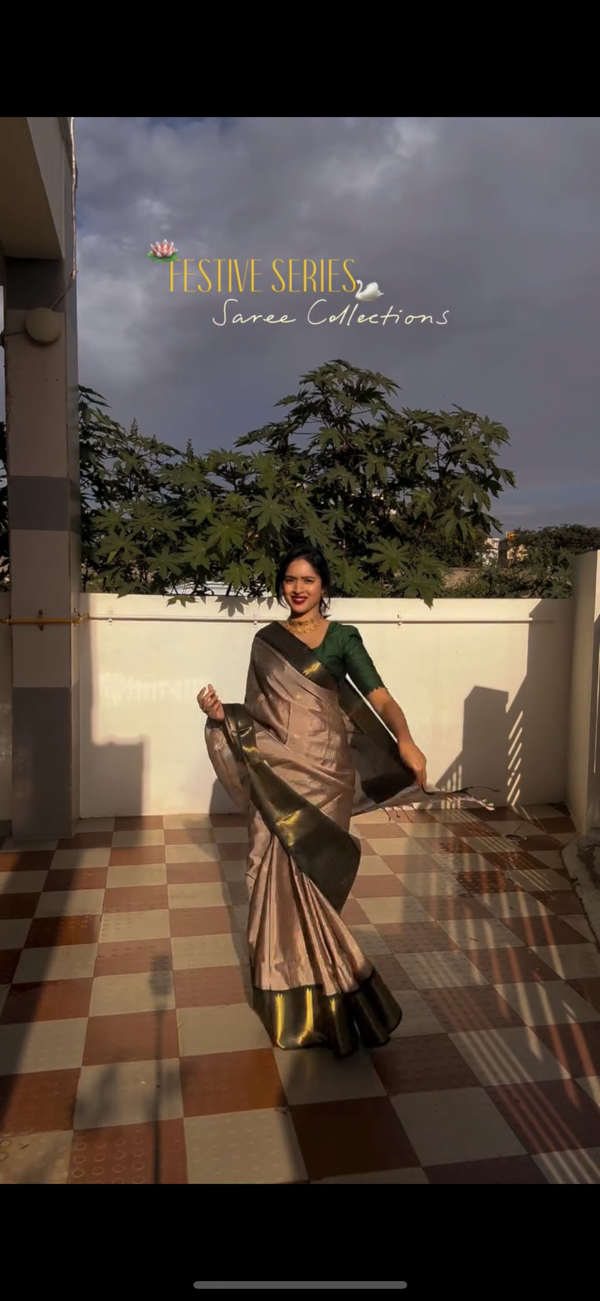 Green semi silk saree