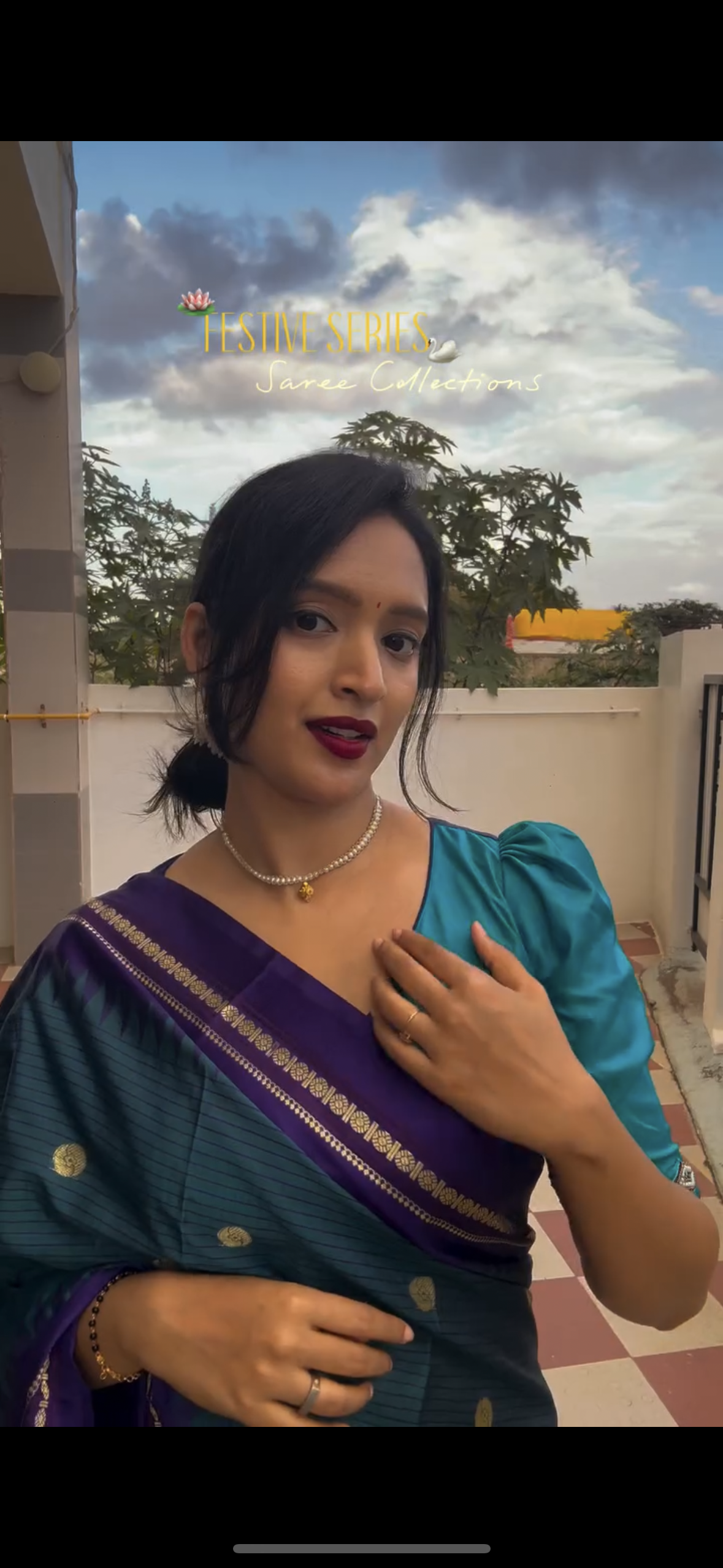 Peacock green semi silk saree