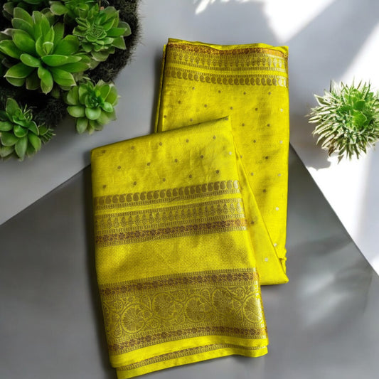 Yellow Soft Georgette saree