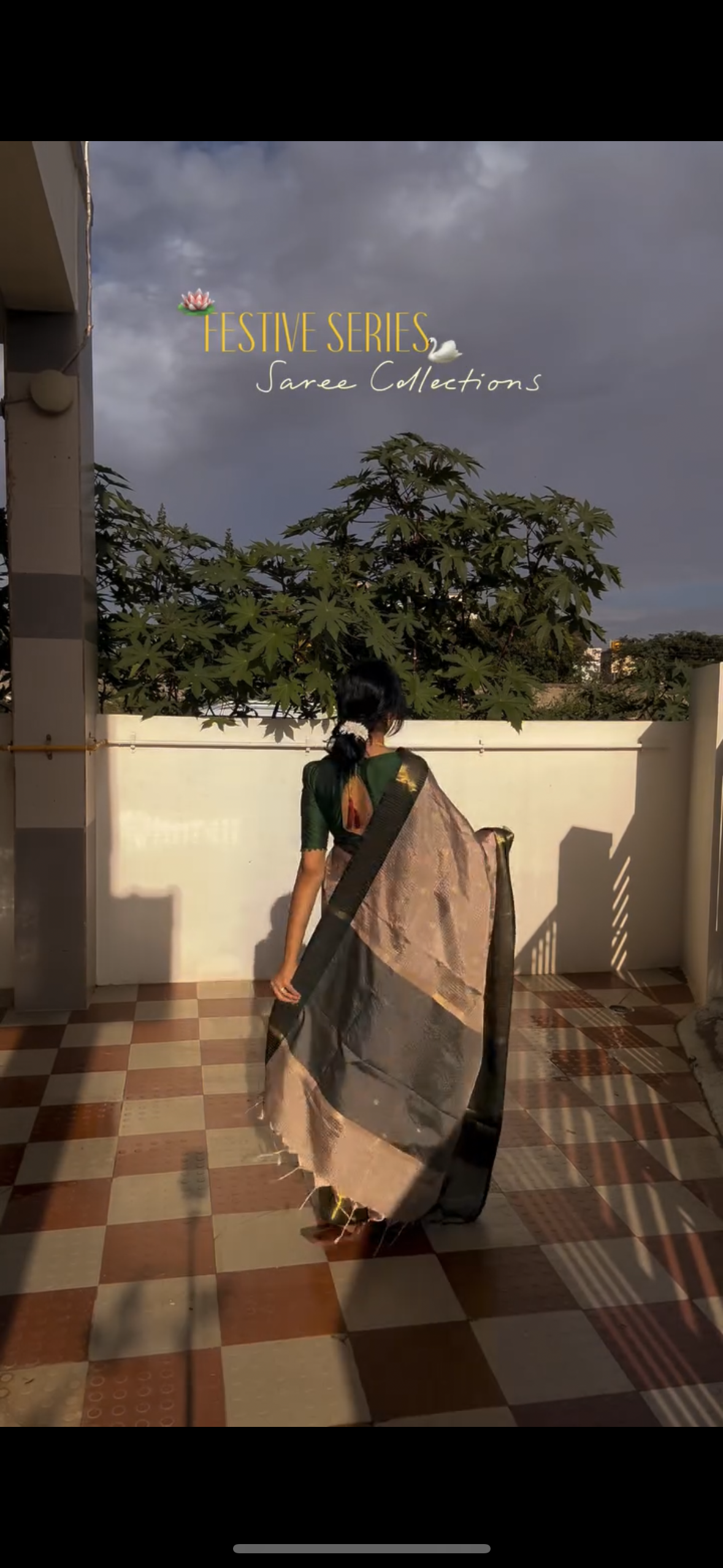 Green semi silk saree
