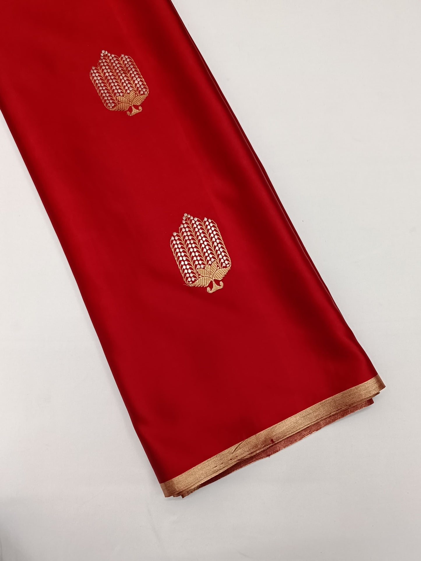 Red mashru silk saree- pre order