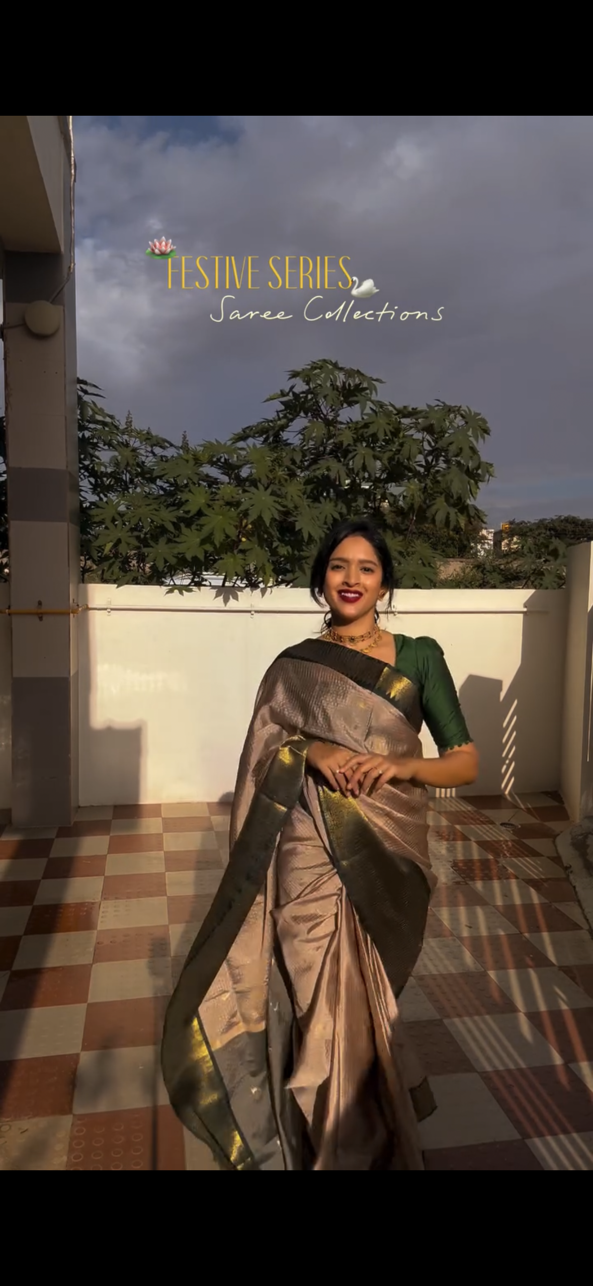 Green semi silk saree