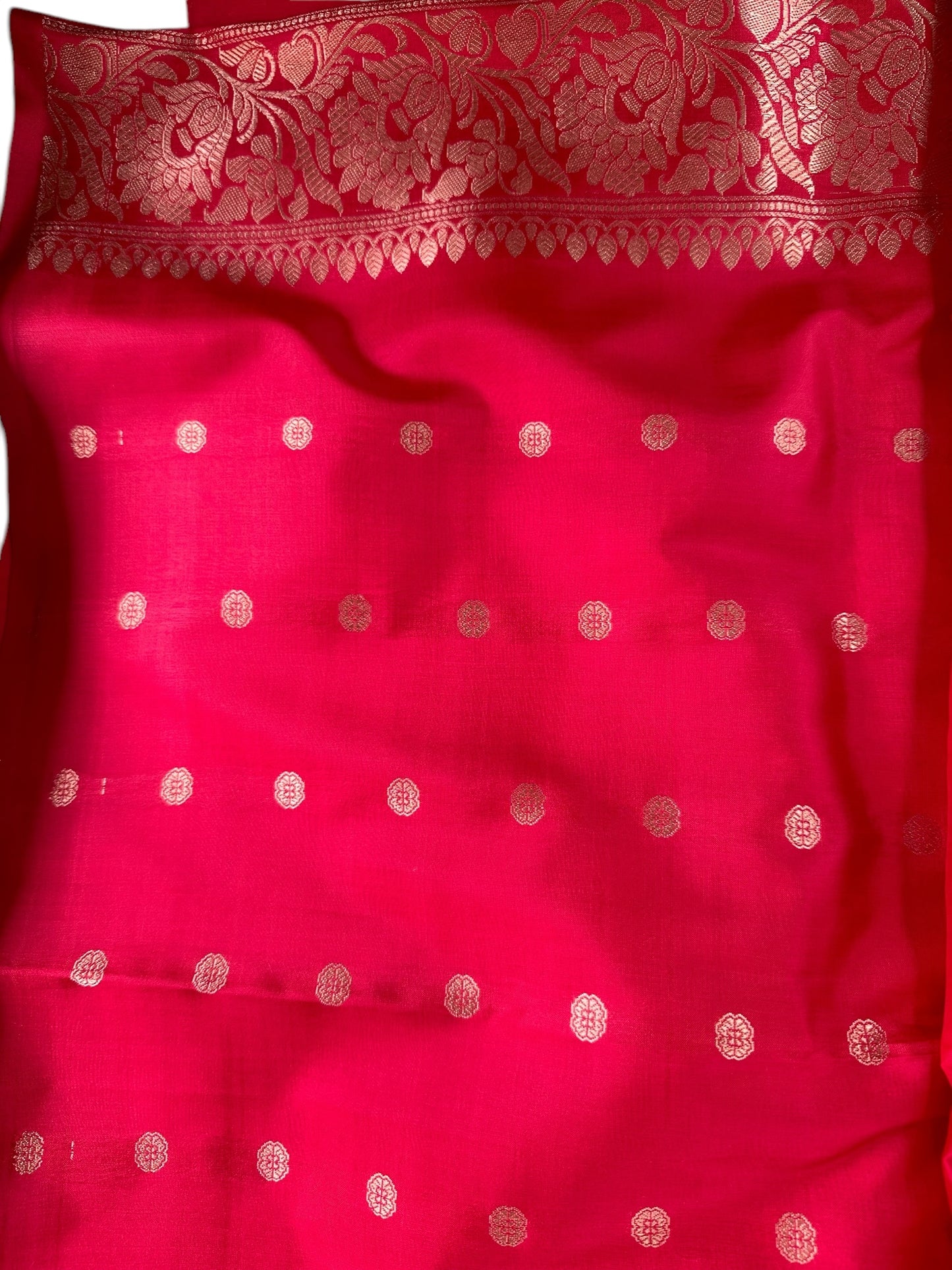 Red pure Banarasi silk saree